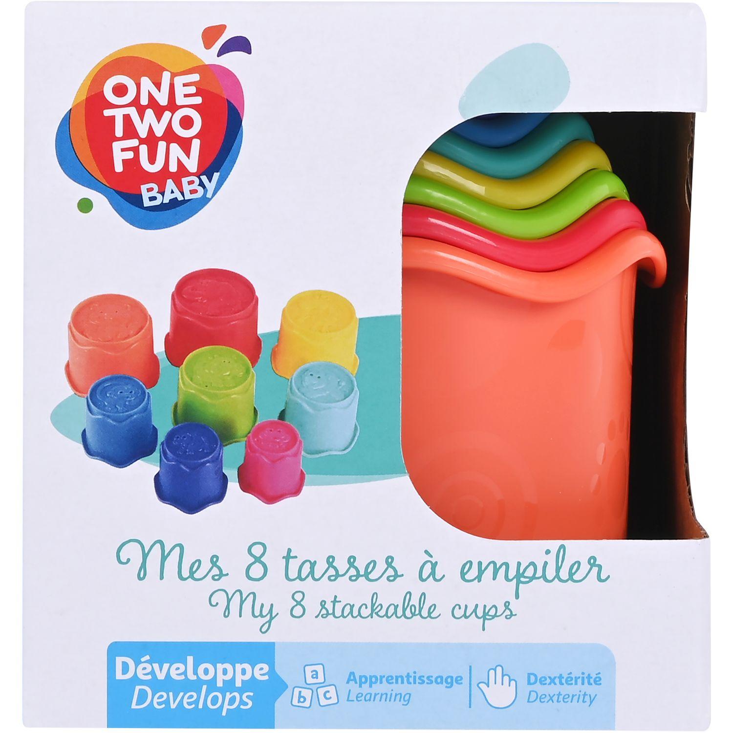 ONE TWO FUN Tour gigogne d'Animaux x 8 pièces