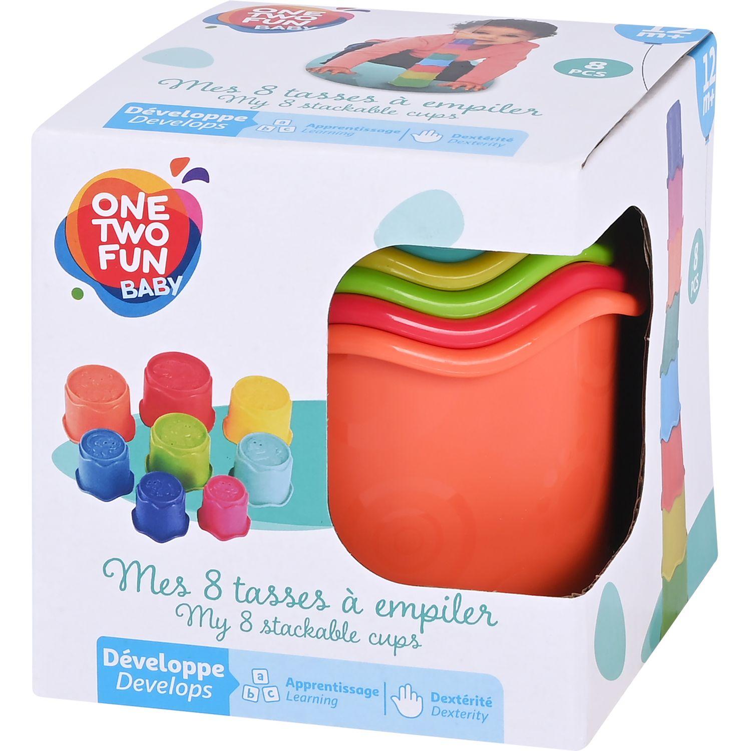 Voir la diapositive 3 : ONE TWO FUN Tour gigogne d'Animaux x 8 pièces