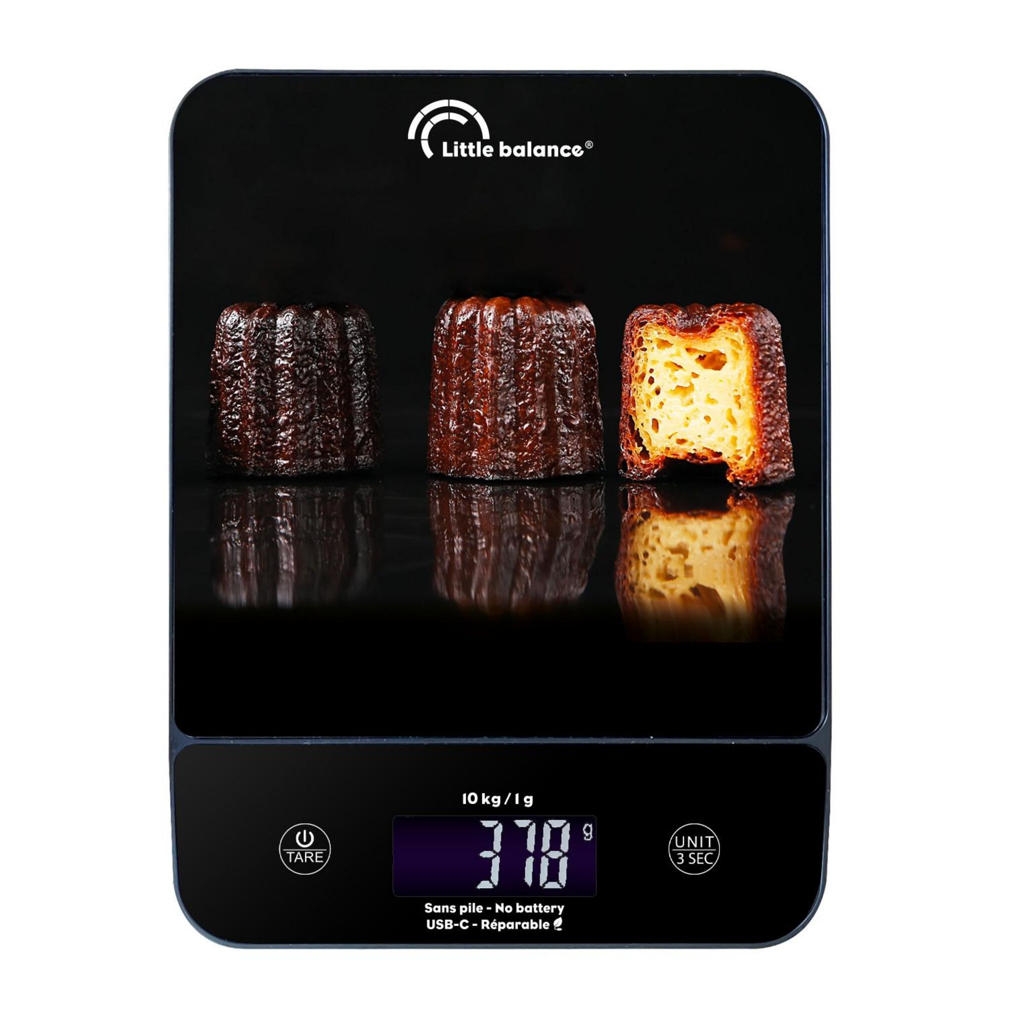Voir la diapositive 2 : LITTLE BALANCE Balance de cuisine Genius Cannelés - Noir
