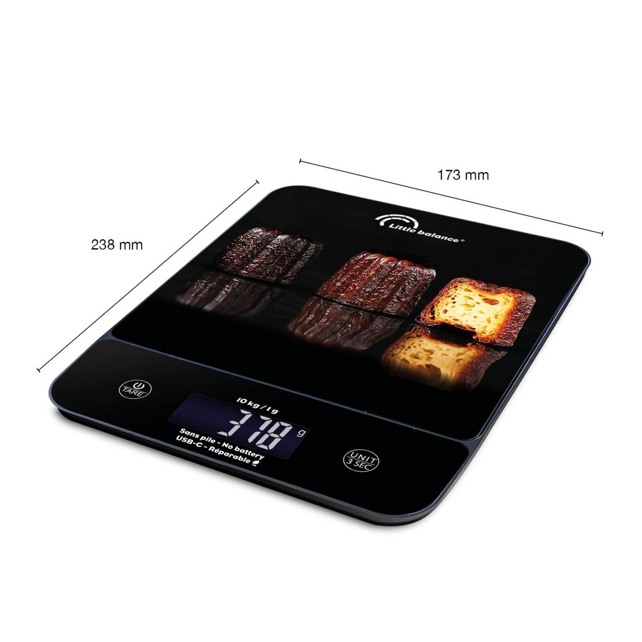 Voir la diapositive 3 : LITTLE BALANCE Balance de cuisine Genius Cannelés - Noir