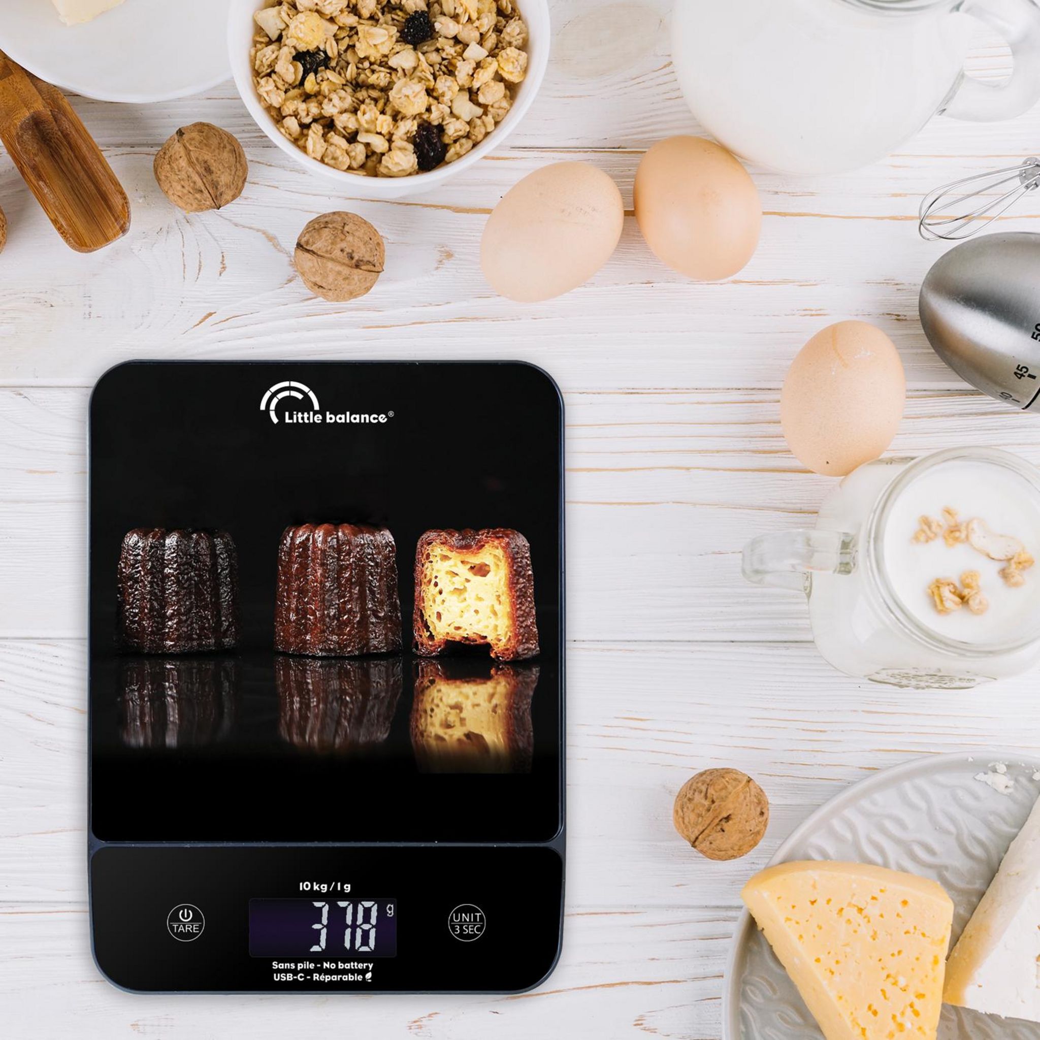 Voir la diapositive 5 : LITTLE BALANCE Balance de cuisine Genius Cannelés - Noir