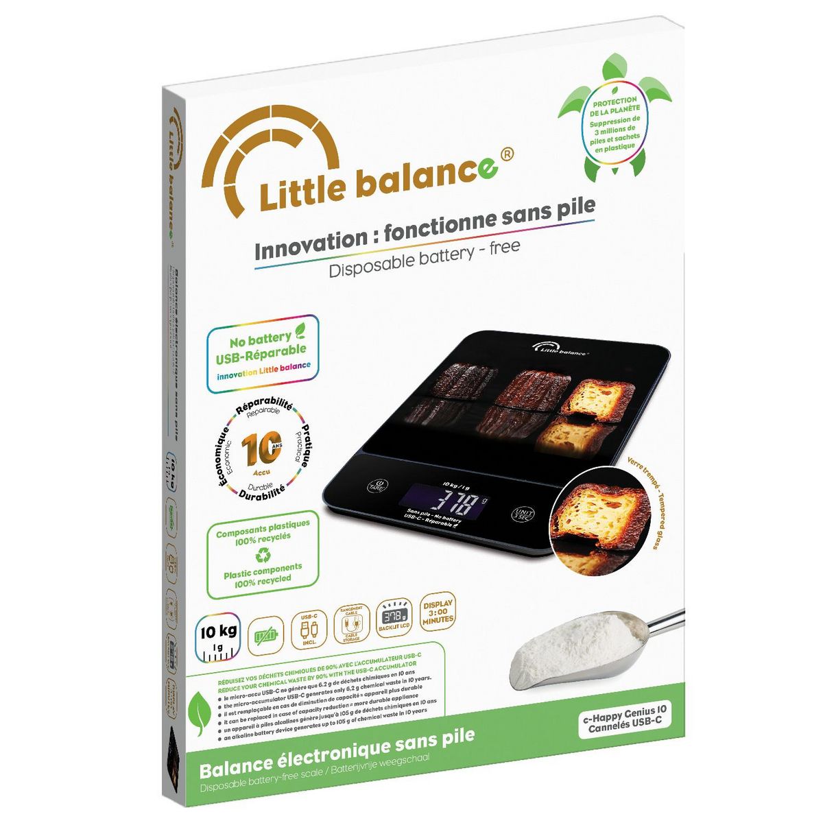 LITTLE BALANCE Balance de cuisine Genius Cannelés - Noir