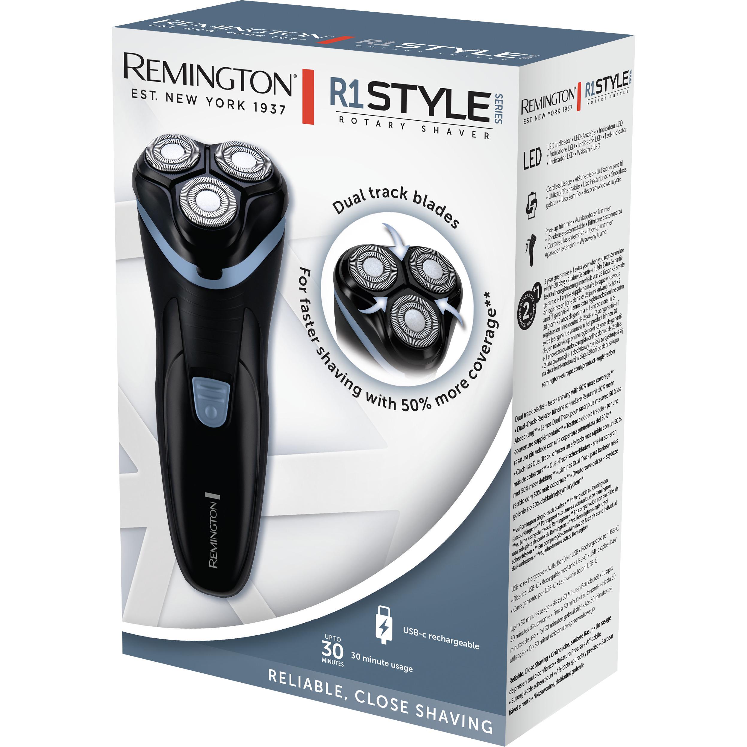 Voir la diapositive 2 : REMINGTON Rasoir électrique rotatif R1000 - Noir