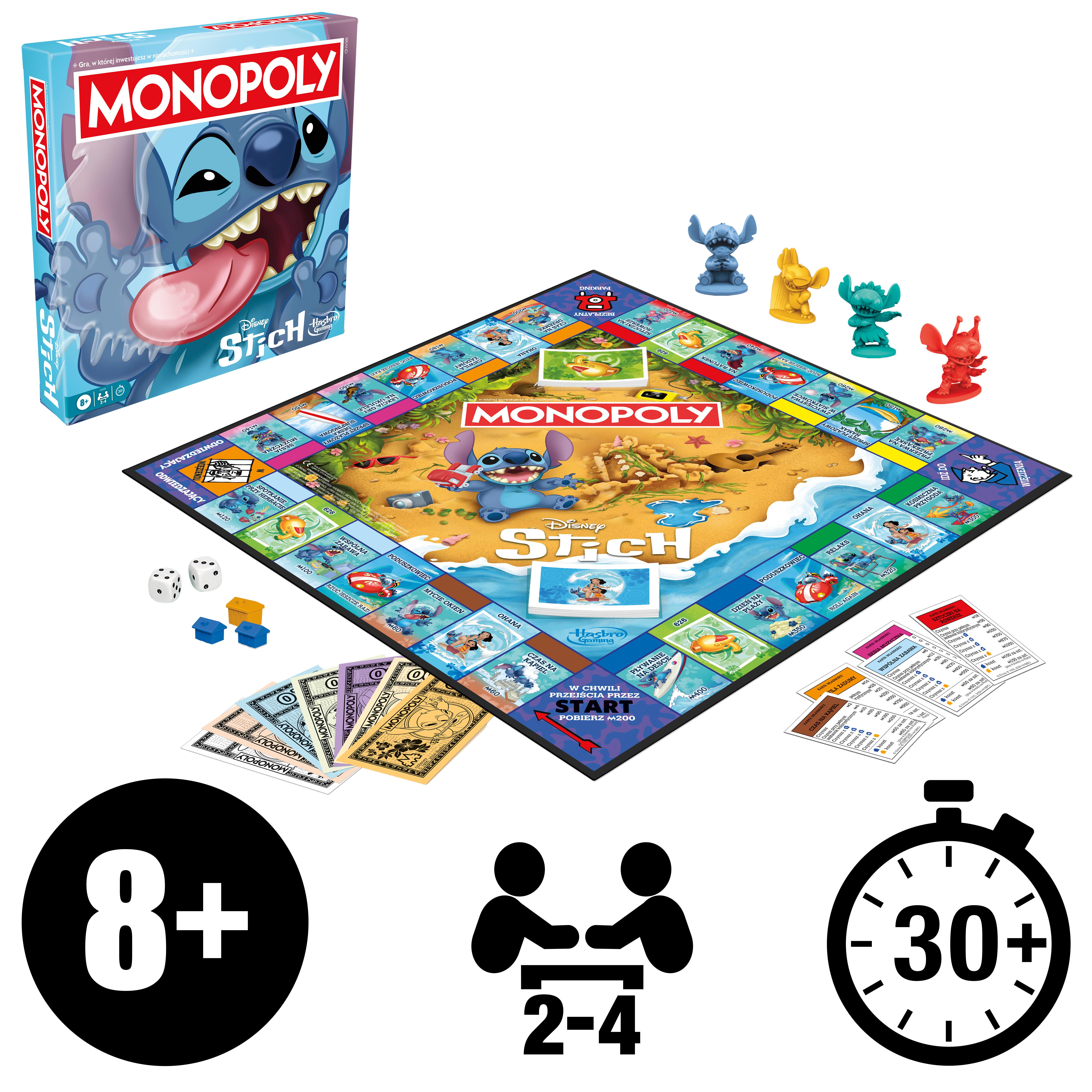 Voir la diapositive 3 : HASBRO Jeu Monopoly Stitch