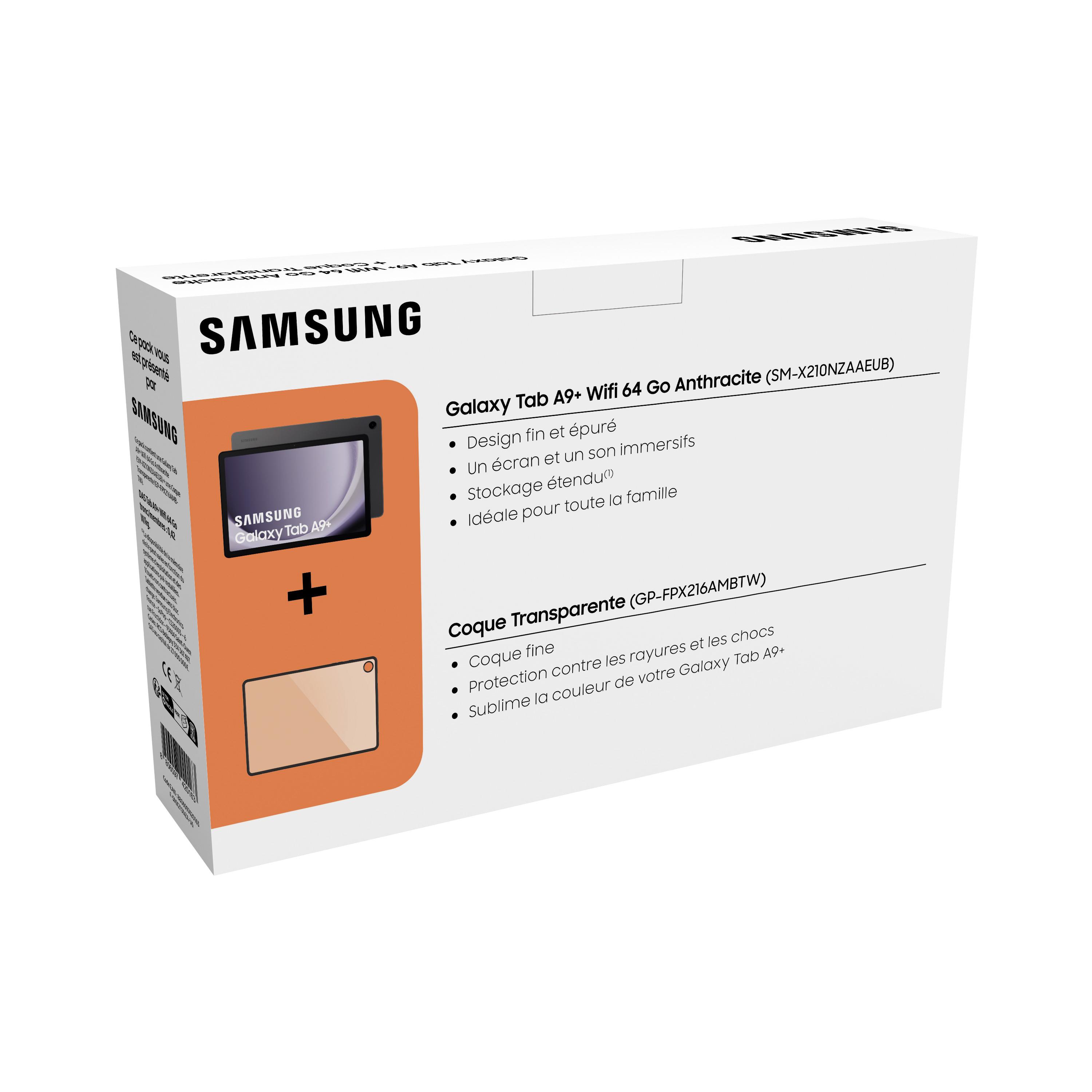 Voir la diapositive 2 : SAMSUNG Pack Tab A9+ et Coque