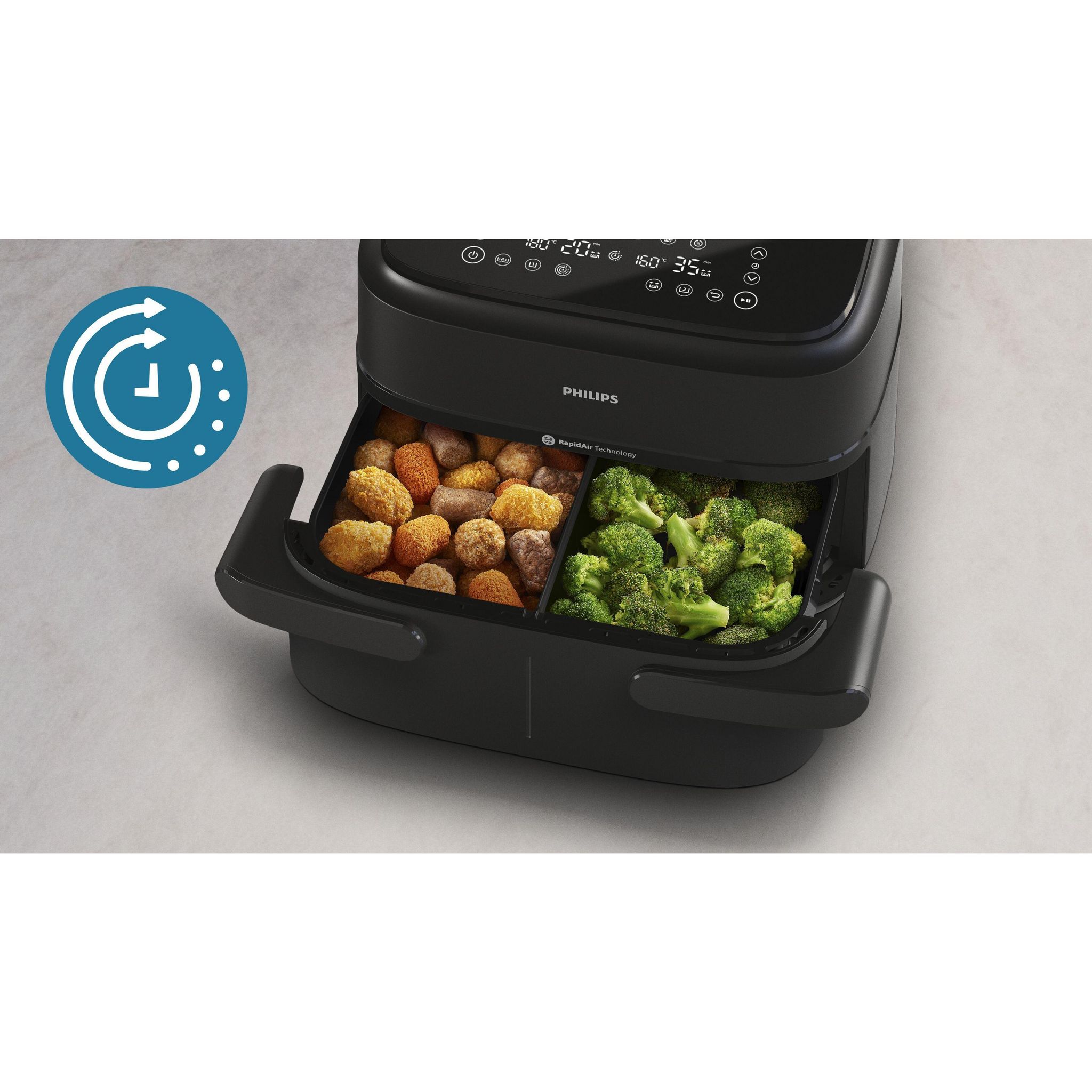 Voir la diapositive 6 : PHILIPS Friteuse Airfryer NA150/00 - Noir