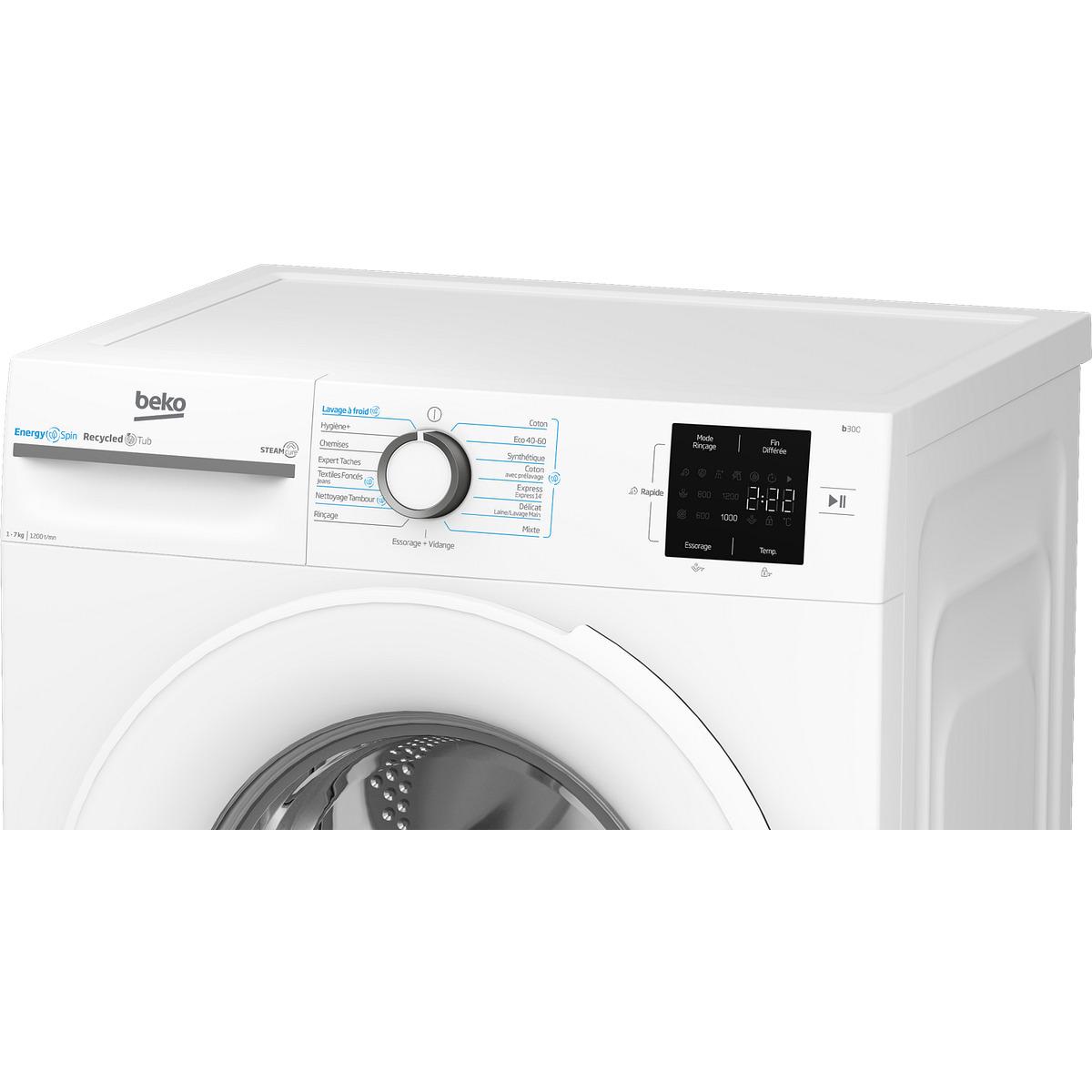 Voir la diapositive 3 : BEKO Lave Linge Hublot BM0WU37211- Blanc