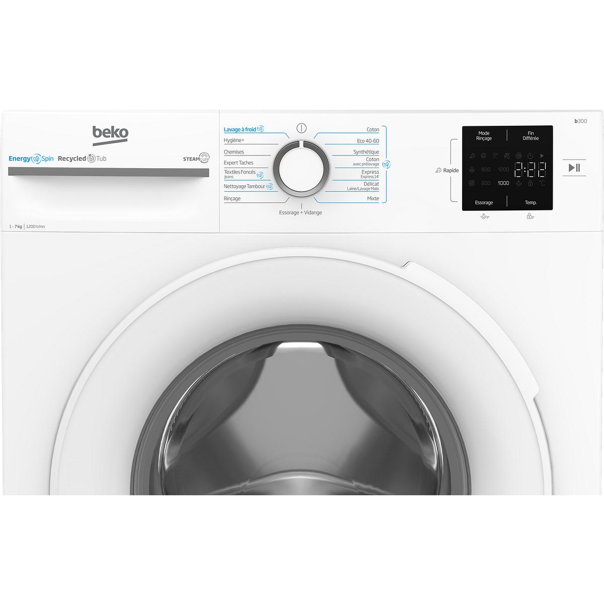 Voir la diapositive 6 : BEKO Lave Linge Hublot BM0WU37211- Blanc