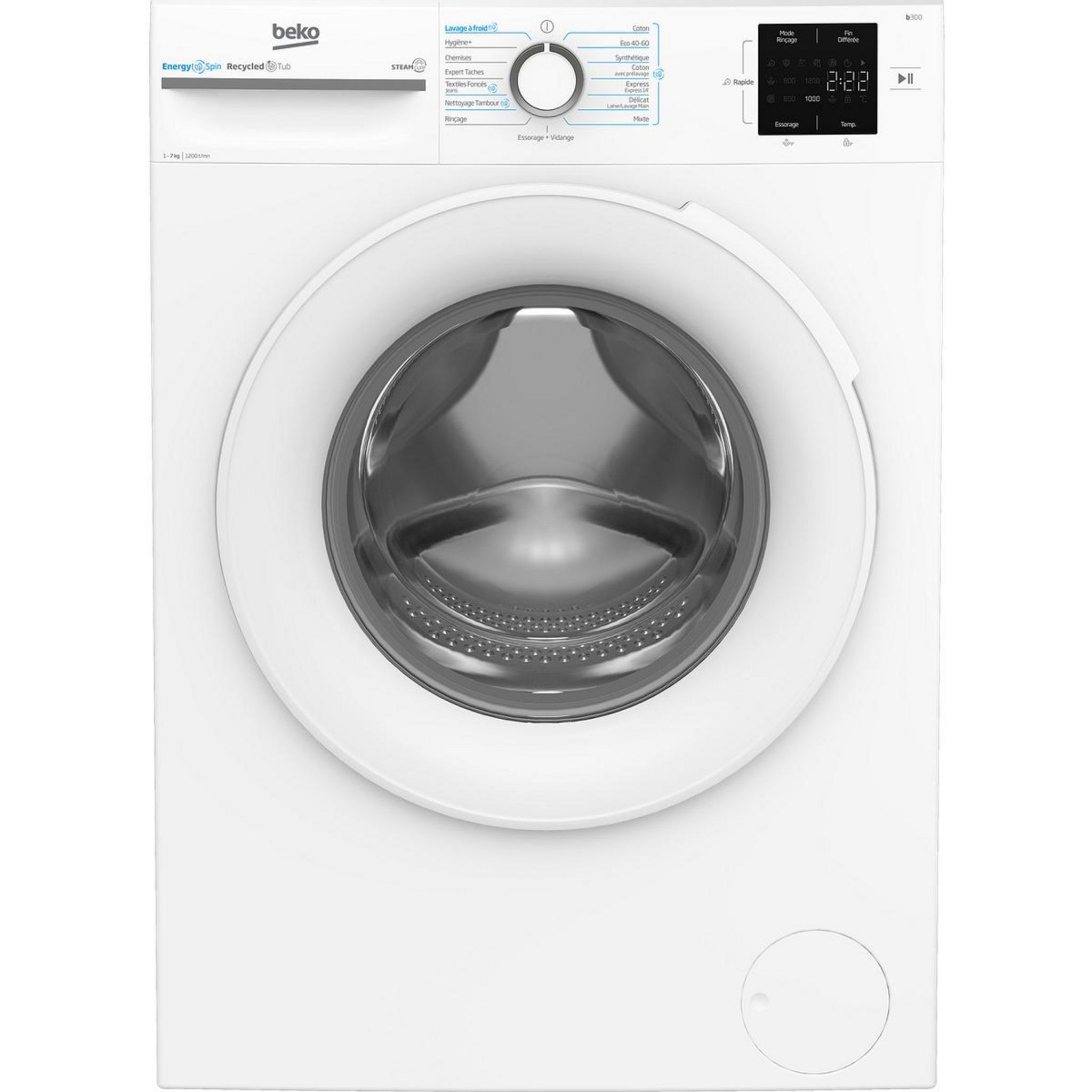 Voir la diapositive 11 : BEKO Lave Linge Hublot  BM0WU37211- Blanc