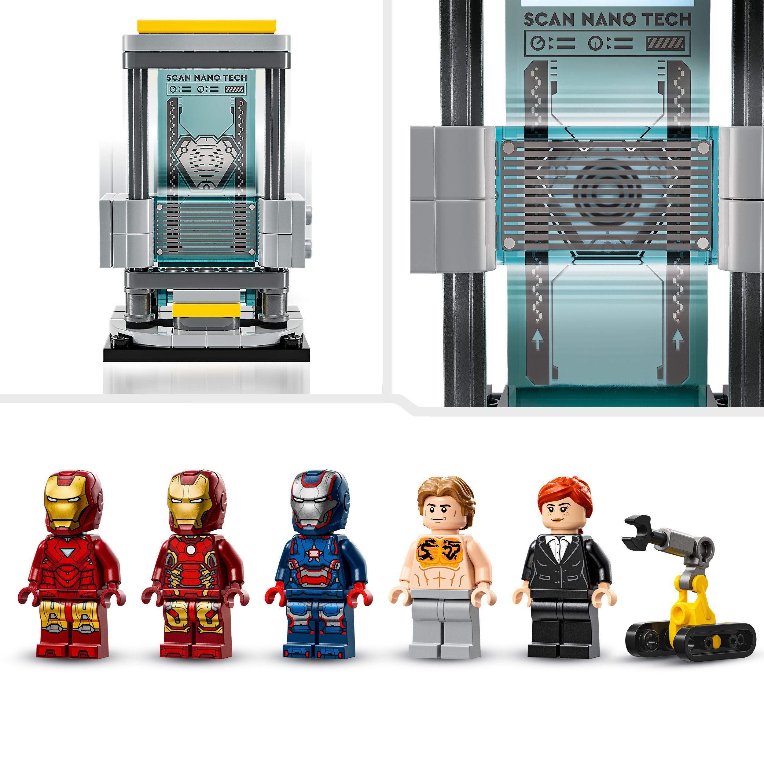 Voir la diapositive 5 : LEGO Marvel 76315 Le Laboratoire d’Iron Man : la Salle des Armures - Jouet garçon, 8 ans