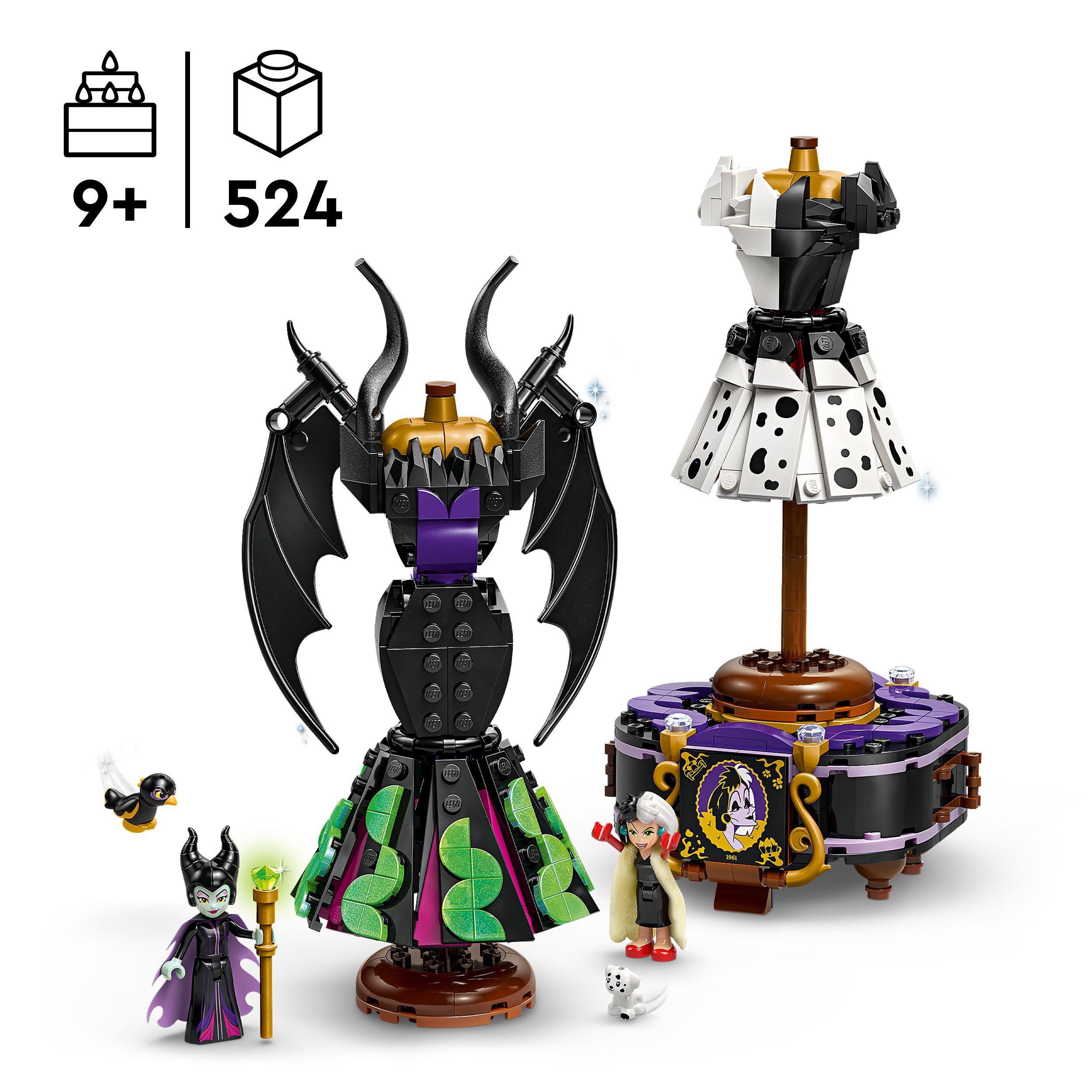Voir la diapositive 3 : LEGO Disney Villains 43262 Les Robes de Maléfique et Cruella D’Enfer - Jeu dès 9 ans