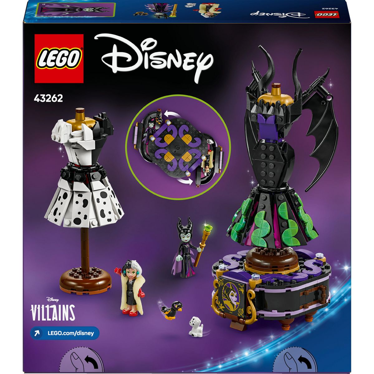 LEGO Disney 43262 - Robe maléfique et Cruella