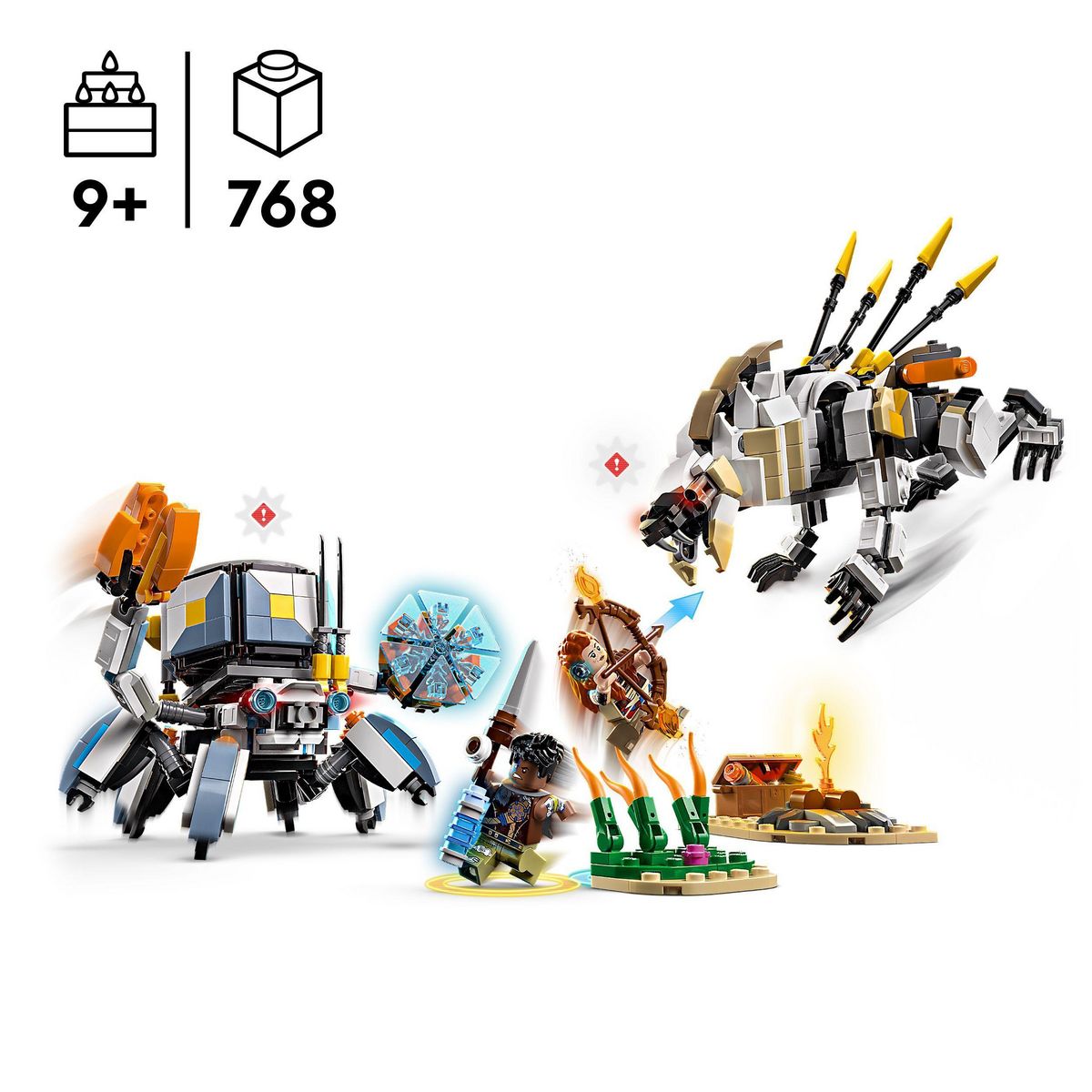 LEGO Horizon Adventures 77037 - Aloy et Varl contre Testudien et Dents de Scie