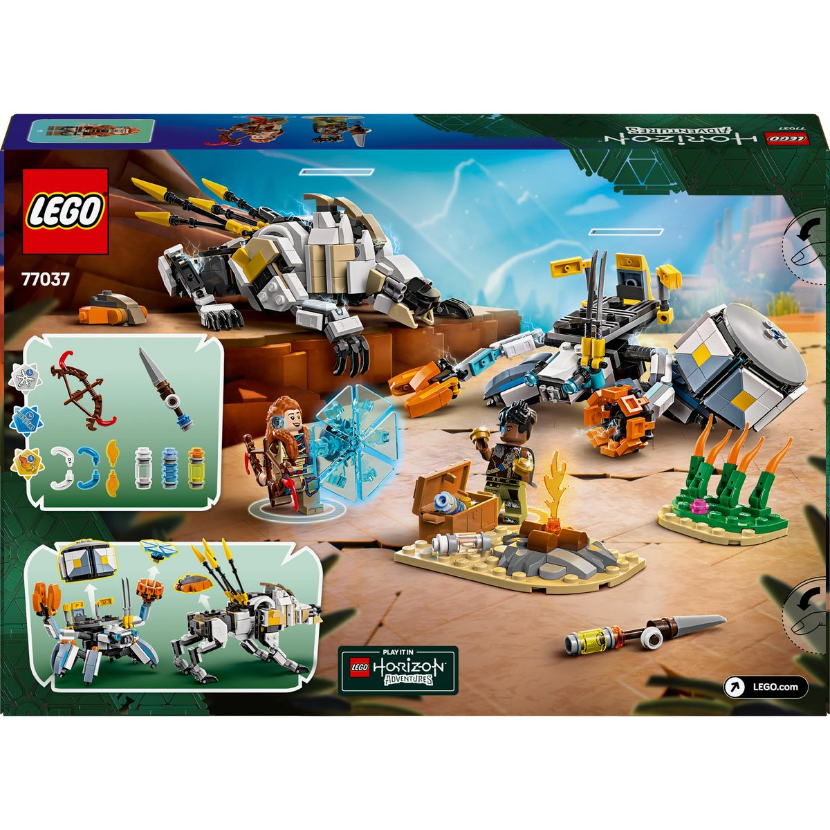 LEGO Horizon Adventures 77037 - Aloy et Varl contre Testudien et Dents de Scie