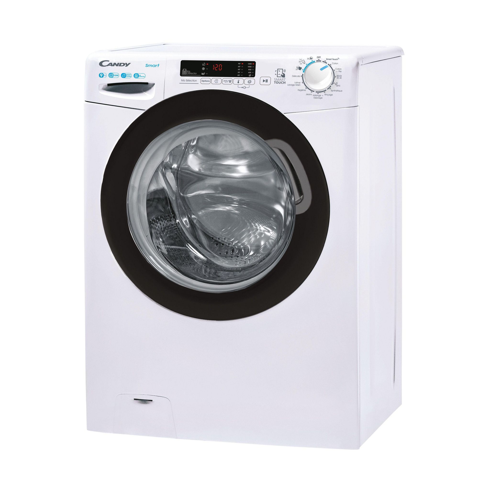 Voir la diapositive 2 : CANDY Lave Linge Hublot Smart CS 1292DWB4-47 - Blanc