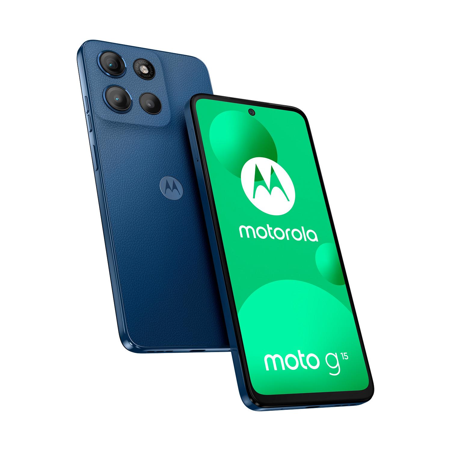Voir la diapositive 3 : MOTOROLA Pack G15 4GO de RAM 128Go+Coque+Verre trempé