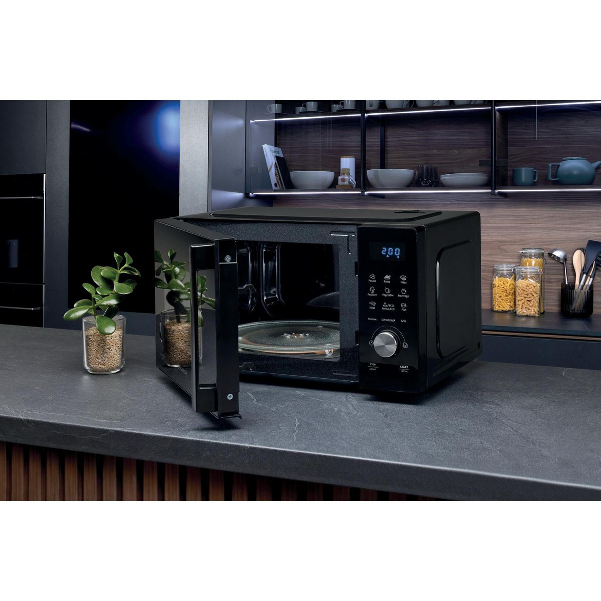 HISENSE Micro-ondes gril H20MOBSD1HG - 700 W - Capacité 20 L - Noir