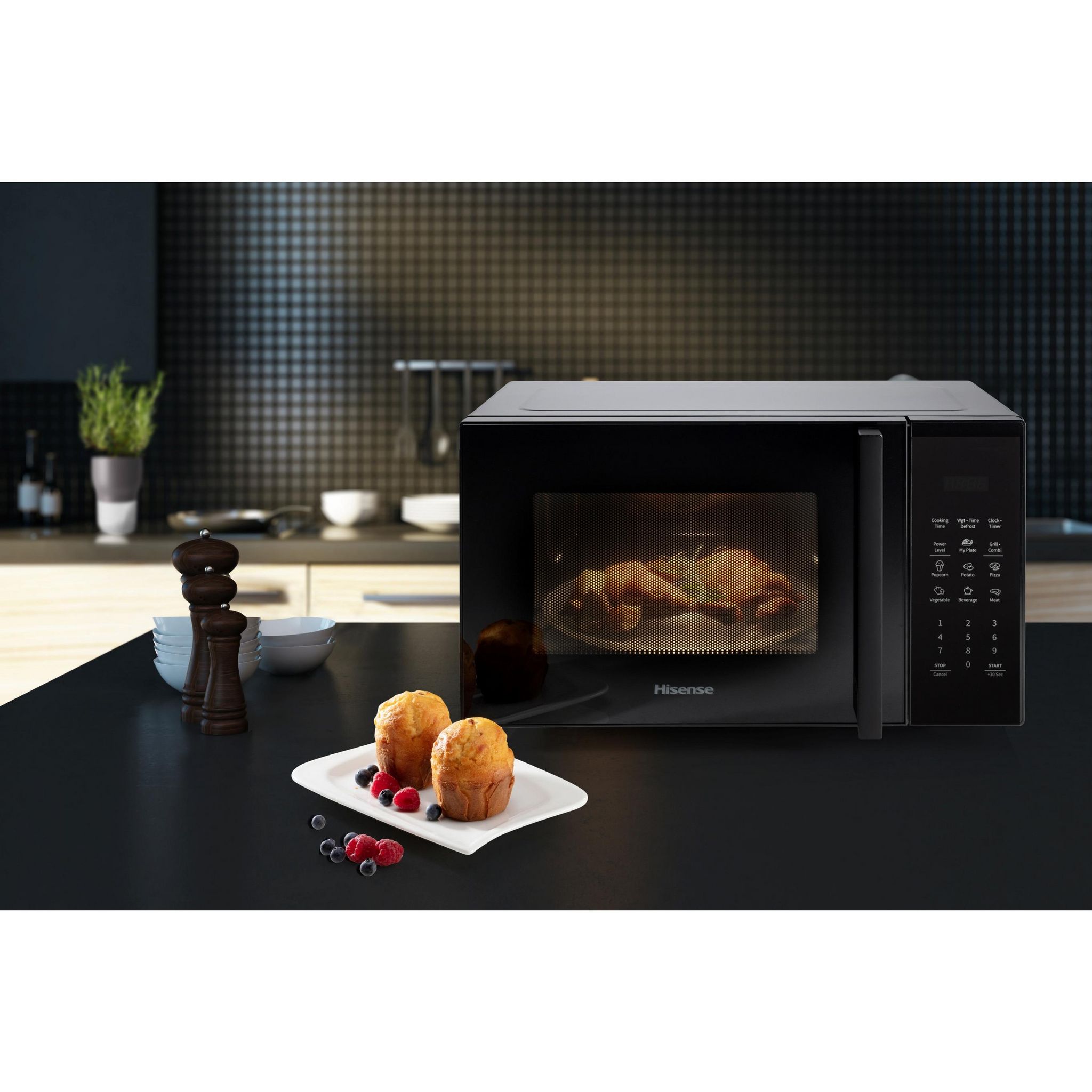 Voir la diapositive 5 : HISENSE Micro-ondes gril 3838782637919 - 900 W - Capacité 29 L - Noir