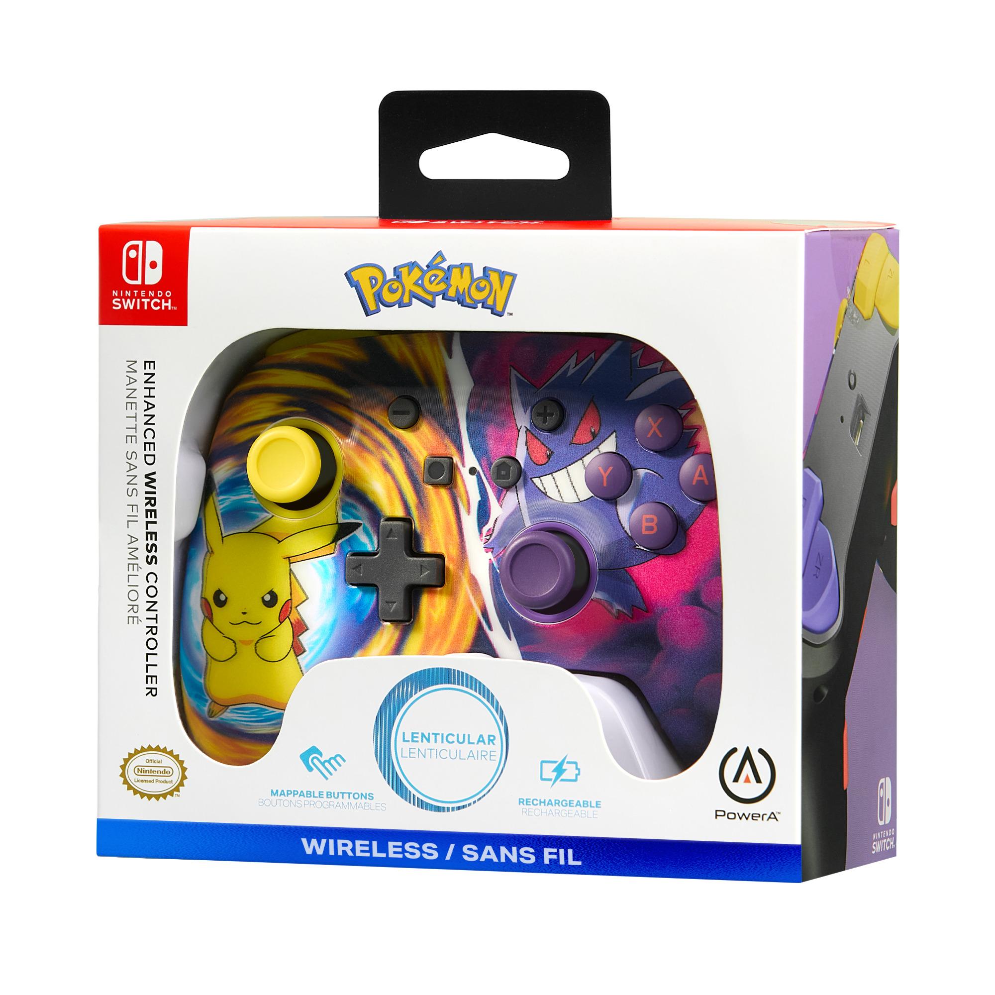 Voir la diapositive 2 : PowerA Manette sans fil Pikachu vs Gengar Pour Nintendo Switch