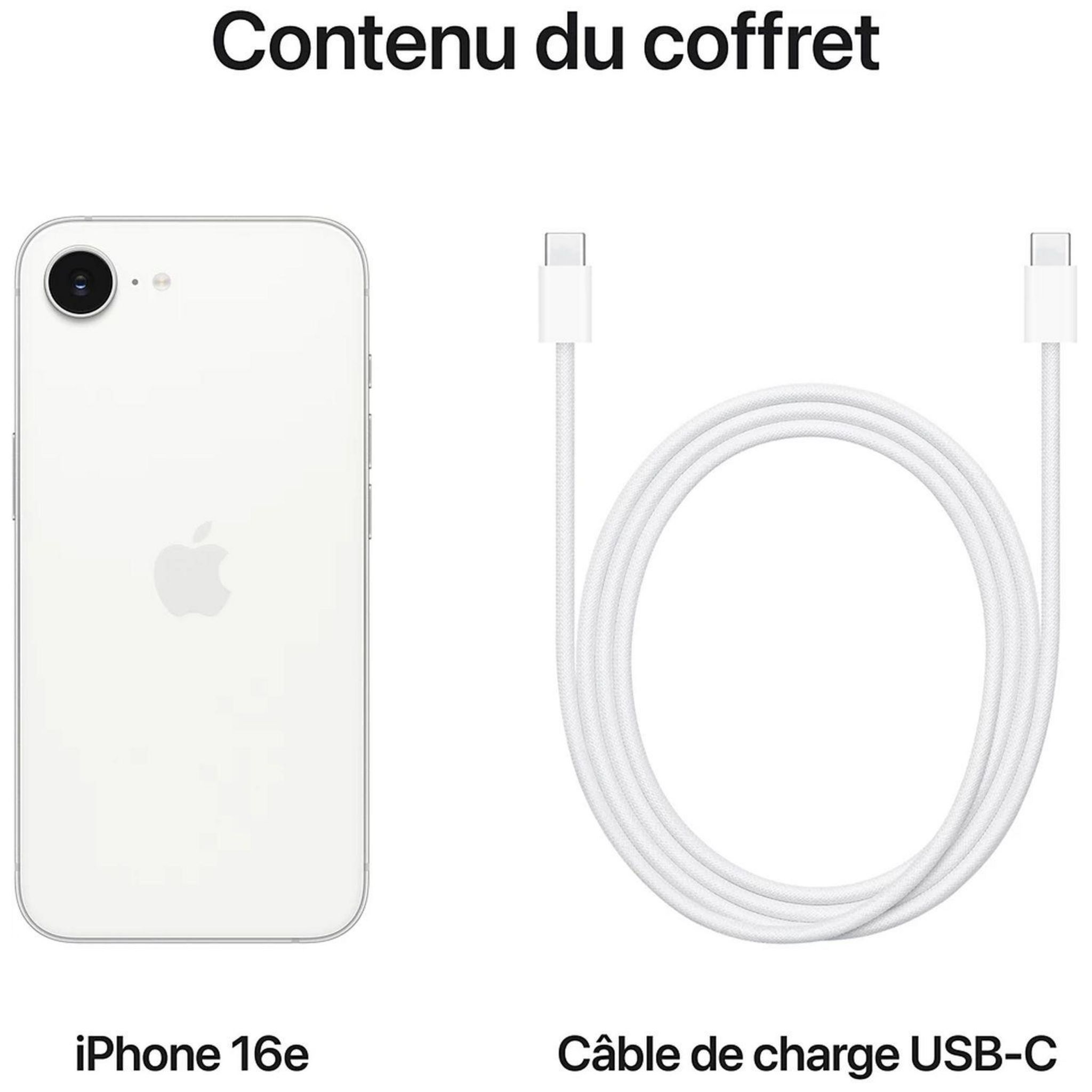 Voir la diapositive 8 : APPLE iPhone 16e 512Go - Blanc