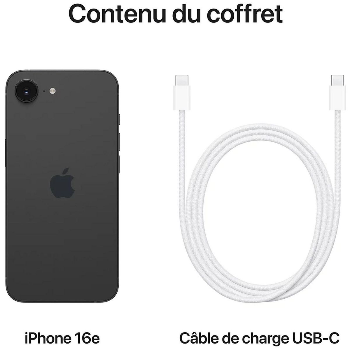 APPLE iPhone 16e 512Go - Noir