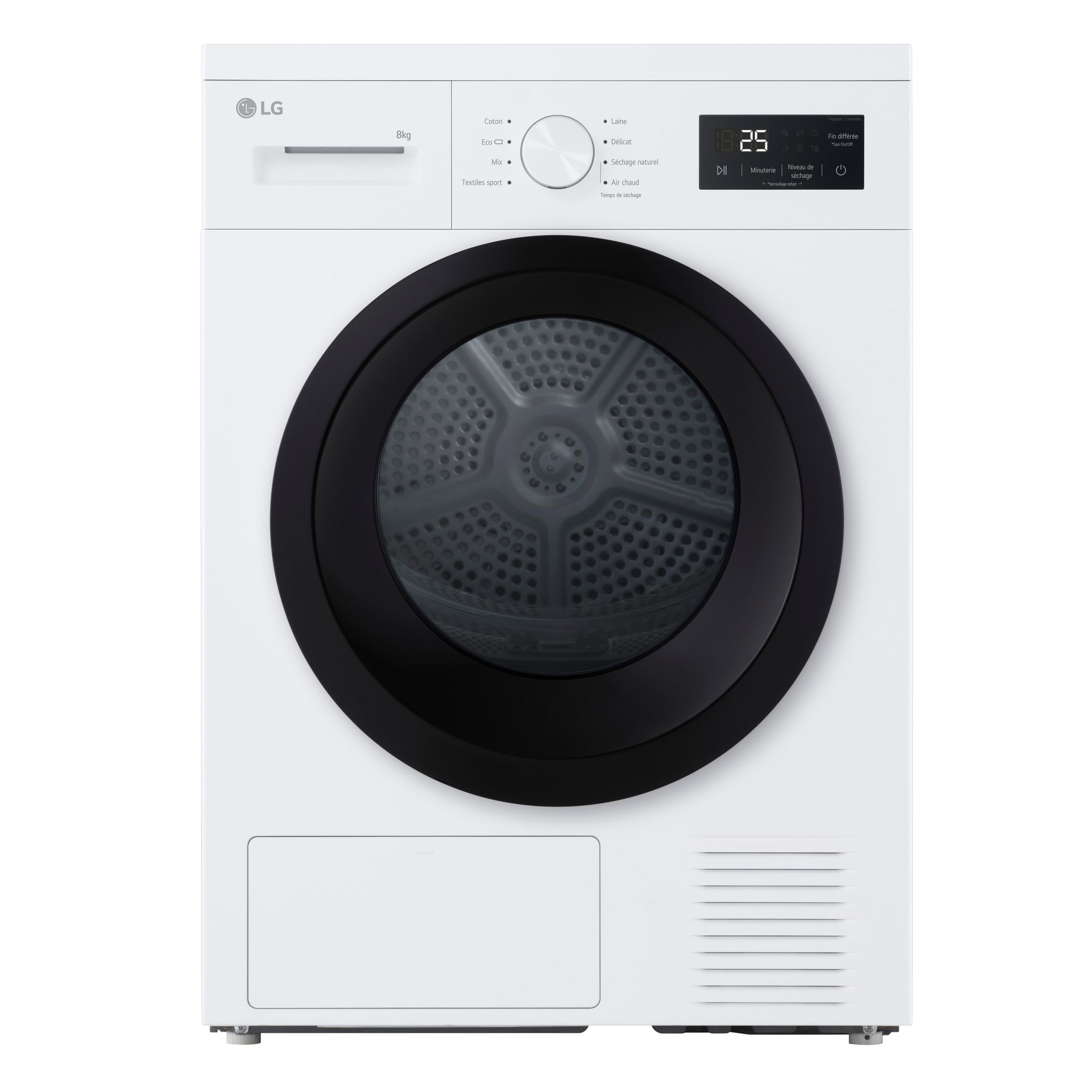 Voir la diapositive 2 : LG Sèche Linge RH8N15WHS - Blanc