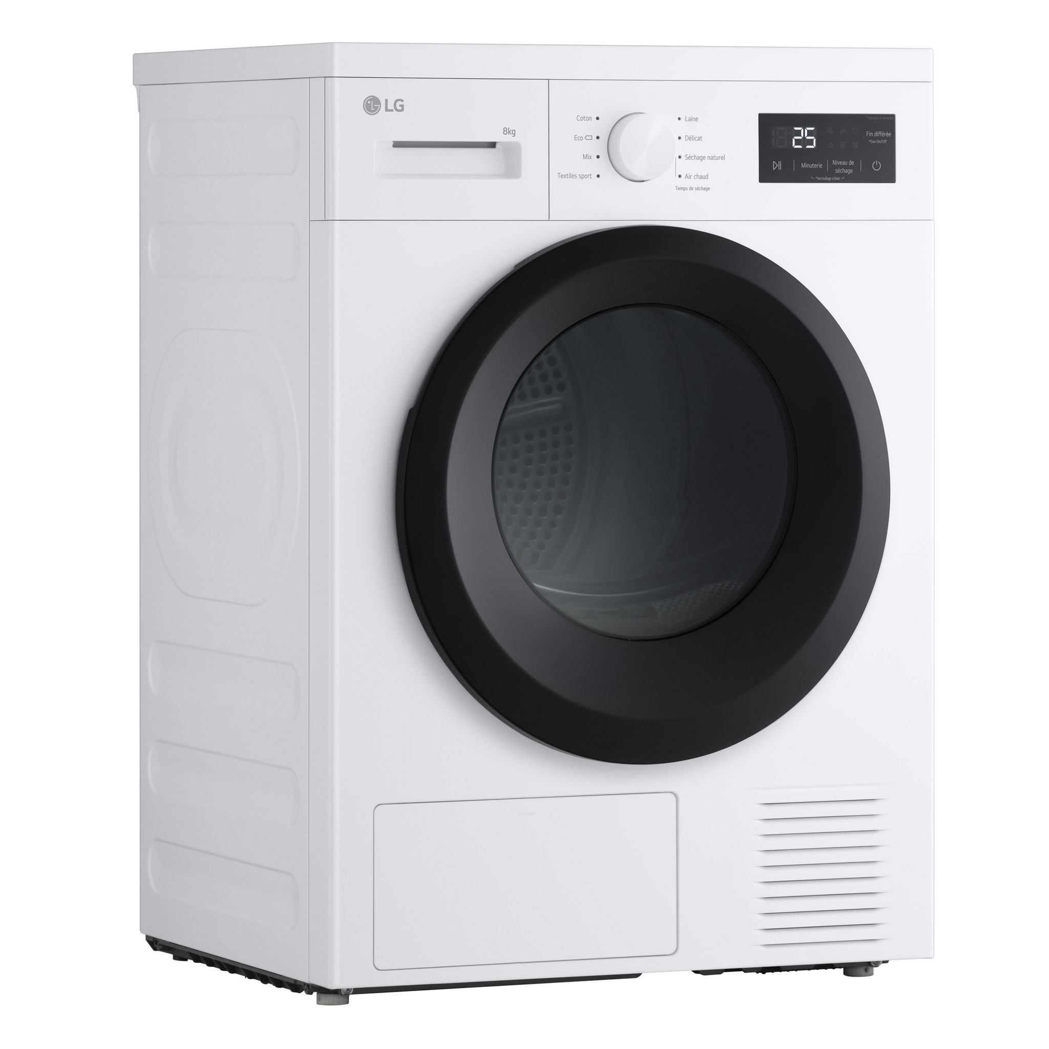 Voir la diapositive 4 : LG Sèche Linge RH8N15WHS - Blanc