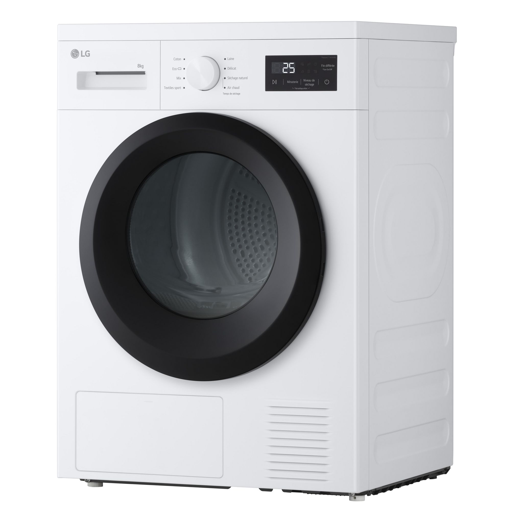Voir la diapositive 5 : LG Sèche Linge RH8N15WHS - Blanc