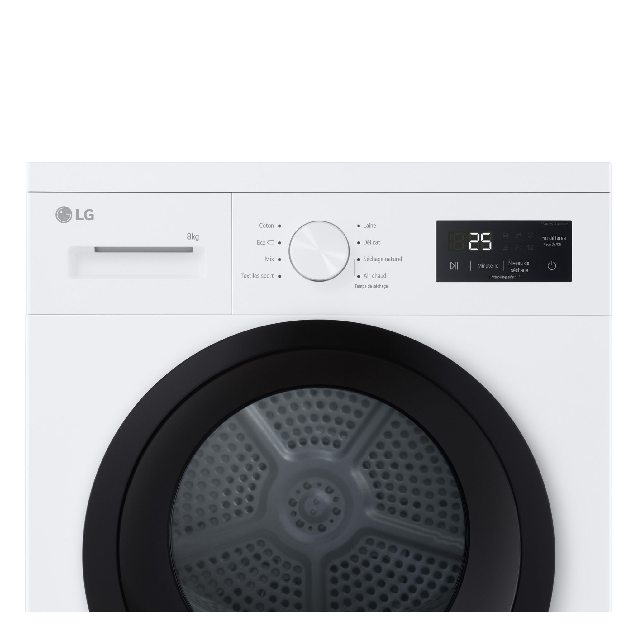 Voir la diapositive 6 : LG Sèche Linge RH8N15WHS - Blanc