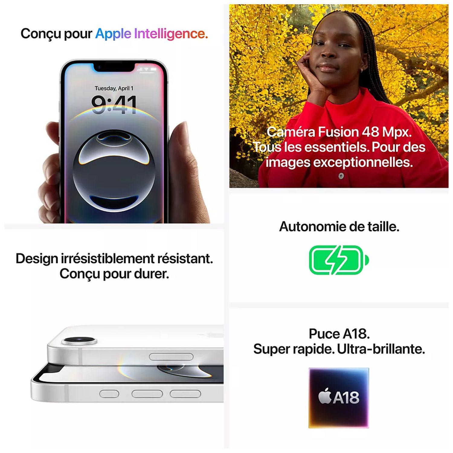 Voir la diapositive 7 : APPLE iPhone 16e 128Go - Blanc