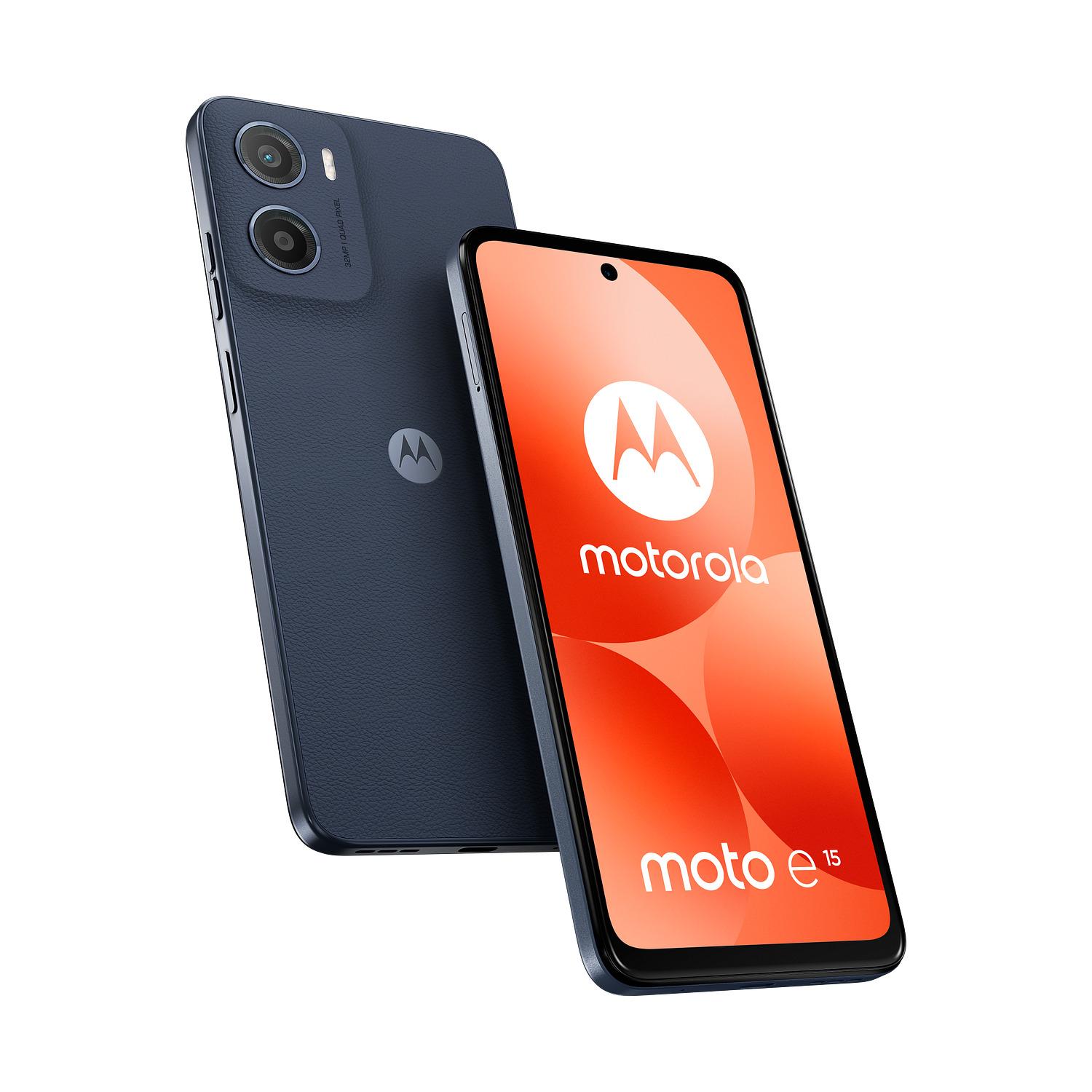 Voir la diapositive 4 : MOTOROLA Pack E15 2GO de Ram 64Go + Coque+Verre trempé