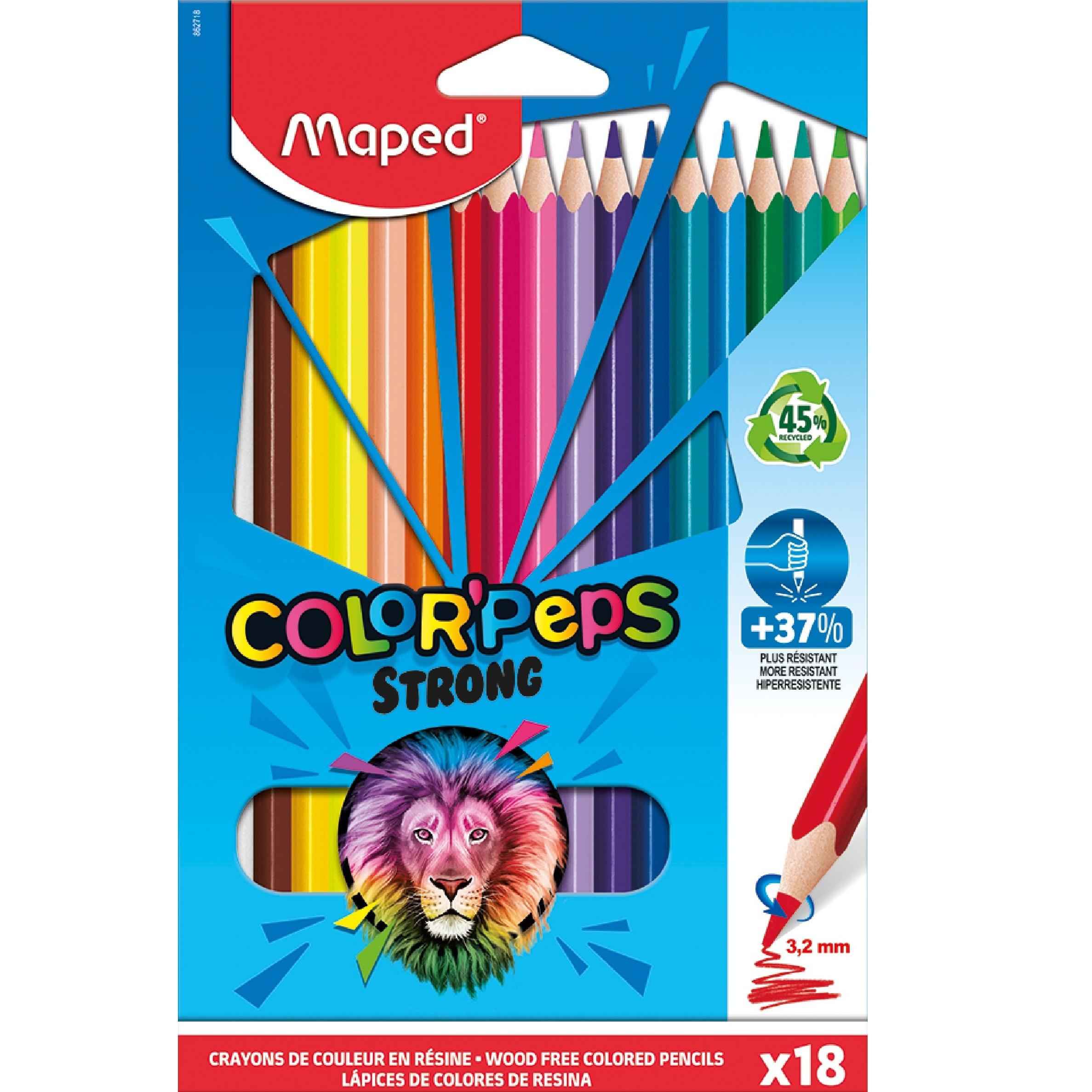 MAPED Crayons de couleurs x18 Color Peps Strong