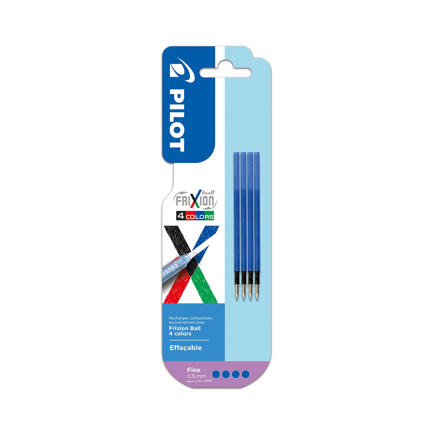 PILOT Recharge Frixion Ball x4 - Bleu