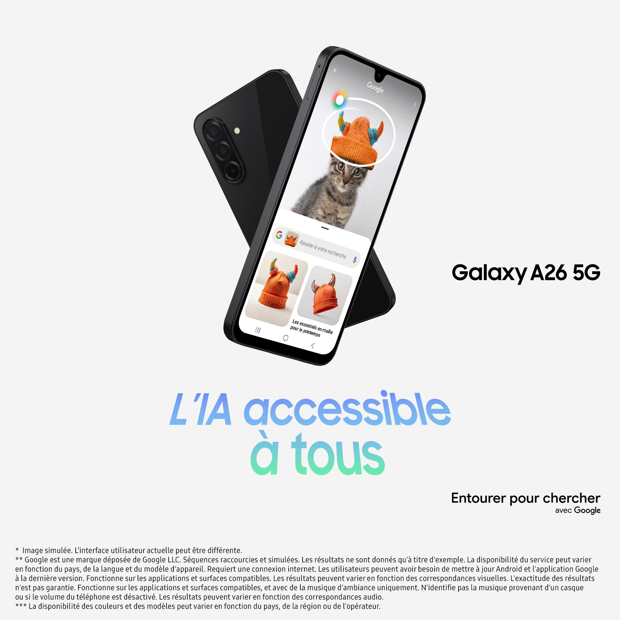 Voir la diapositive 5 : SAMSUNG Galaxy A26 5G AI Smartphone 128Go - Vert