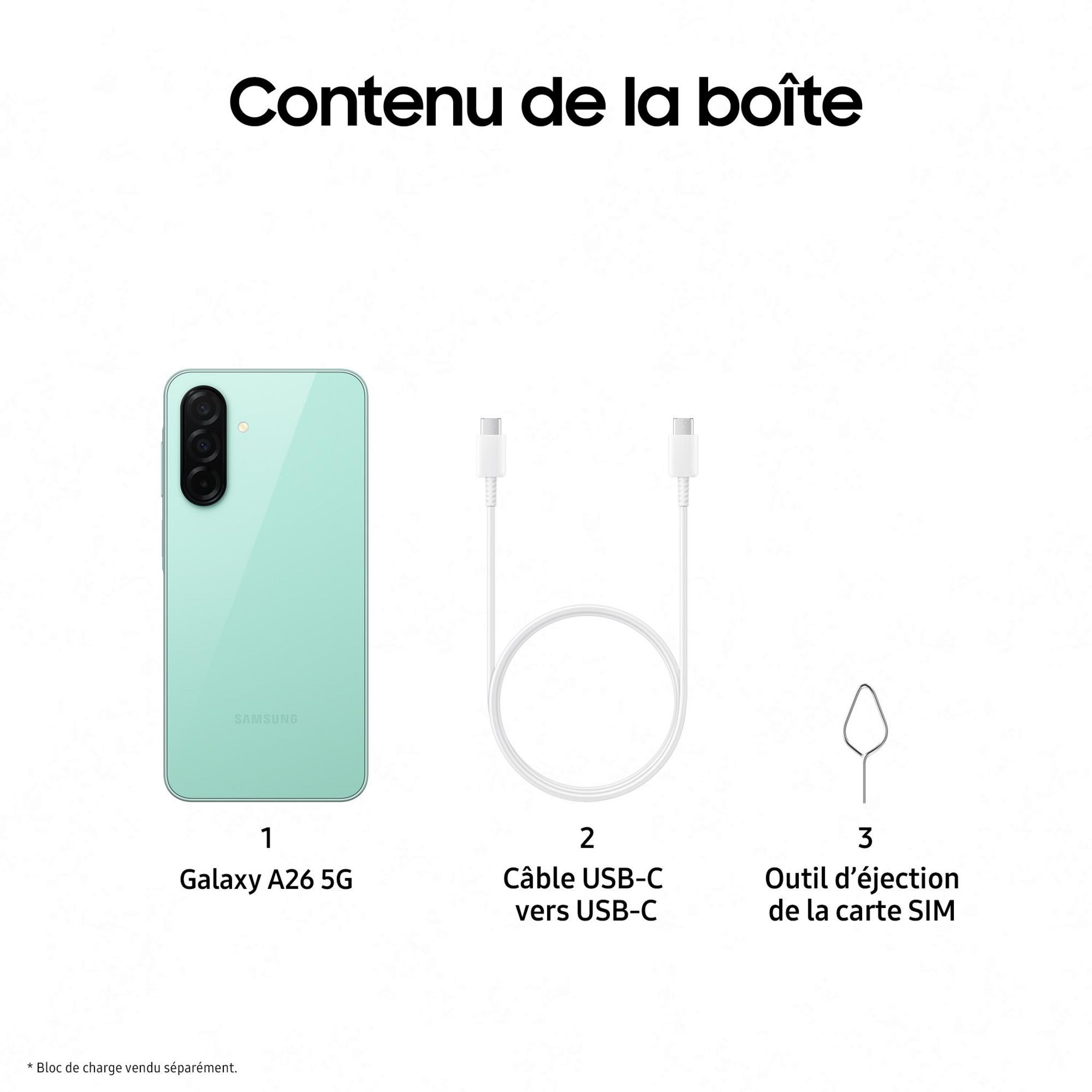 Voir la diapositive 8 : SAMSUNG Galaxy A26 5G AI Smartphone 128Go - Vert