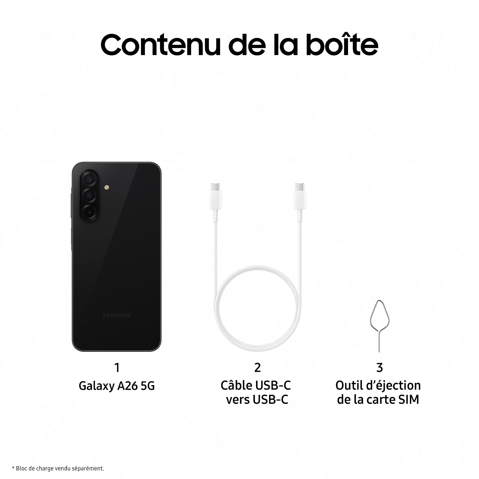 Voir la diapositive 8 : SAMSUNG Galaxy A26 5G AI Smartphone 128Go - Noir