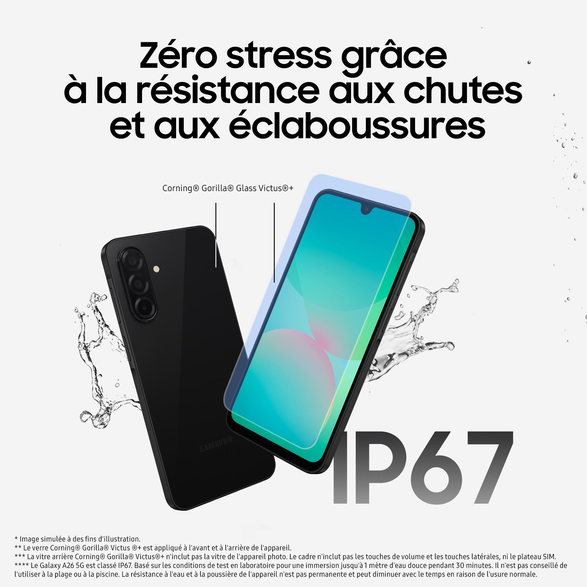 Voir la diapositive 12 : SAMSUNG Galaxy A26 5G AI Smartphone 128Go - Noir