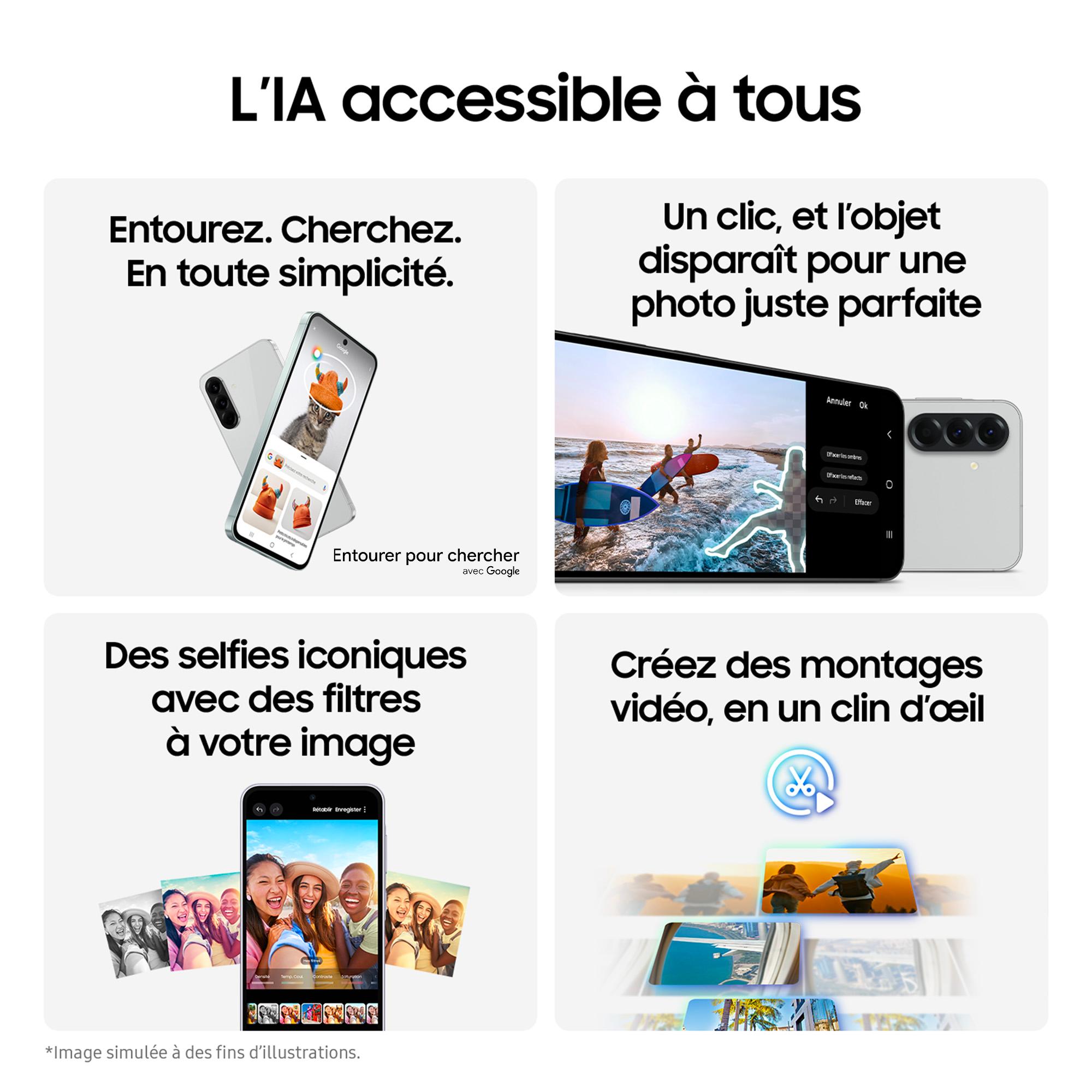 Voir la diapositive 6 : SAMSUNG Galaxy A56 5G AI Smartphone 128Go - Rose