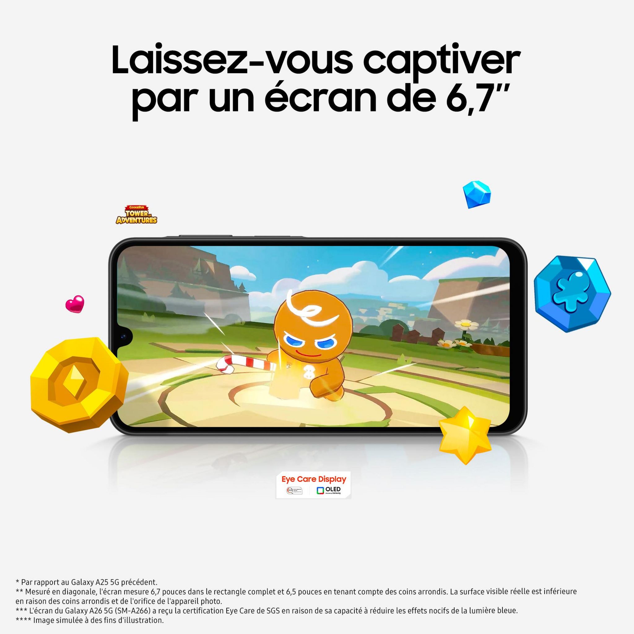 Voir la diapositive 11 : SAMSUNG Galaxy A26 5G AI Smartphone 128Go - Blanc