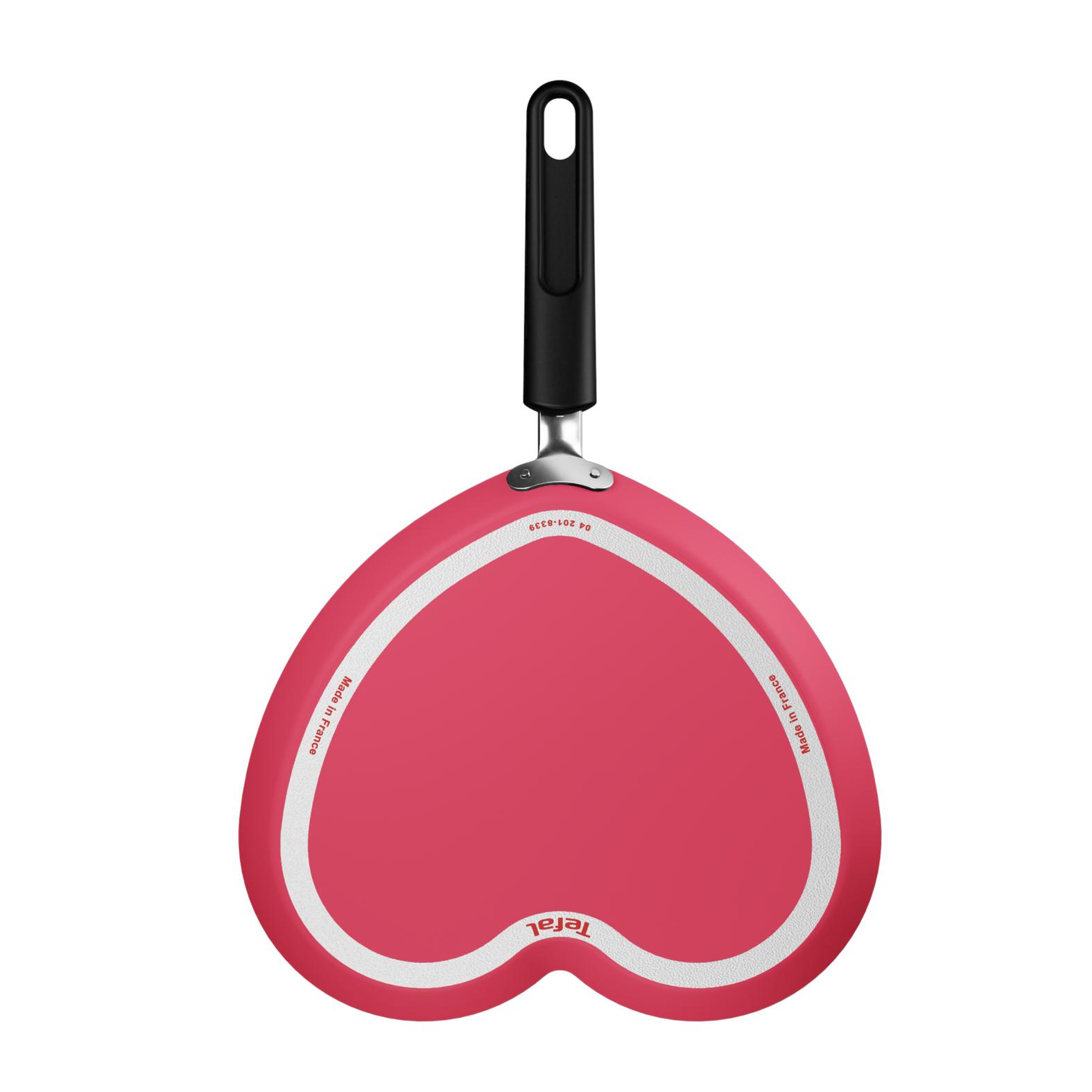 Voir la diapositive 5 : TEFAL Crêpière 25 cm en cœur rose tous feux sauf induction