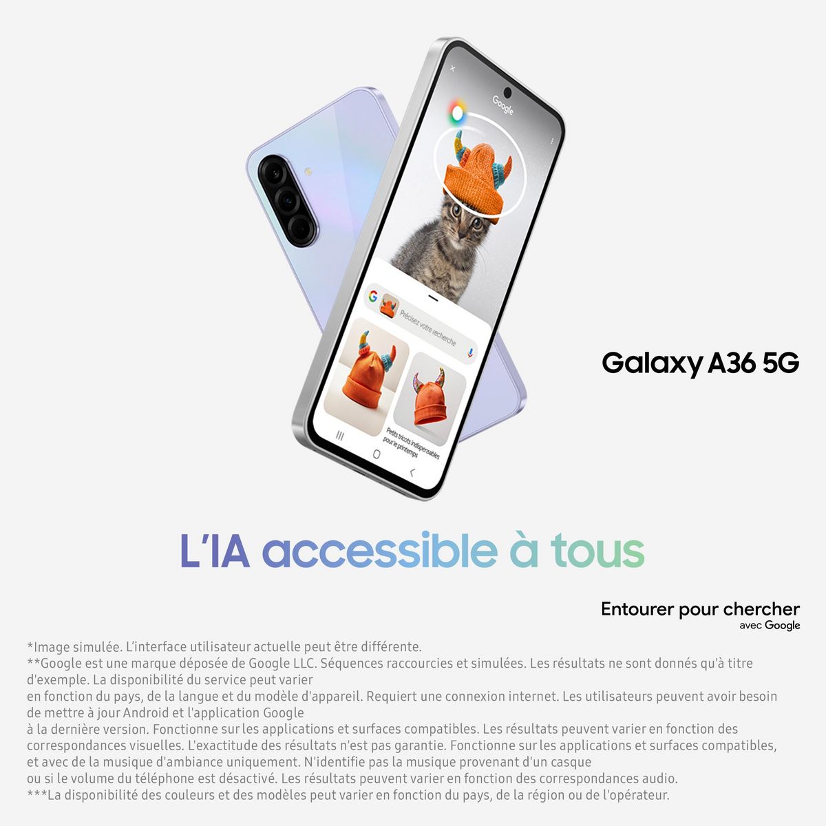 SAMSUNG Galaxy A36 5G AI Smartphone 128Go - Lime