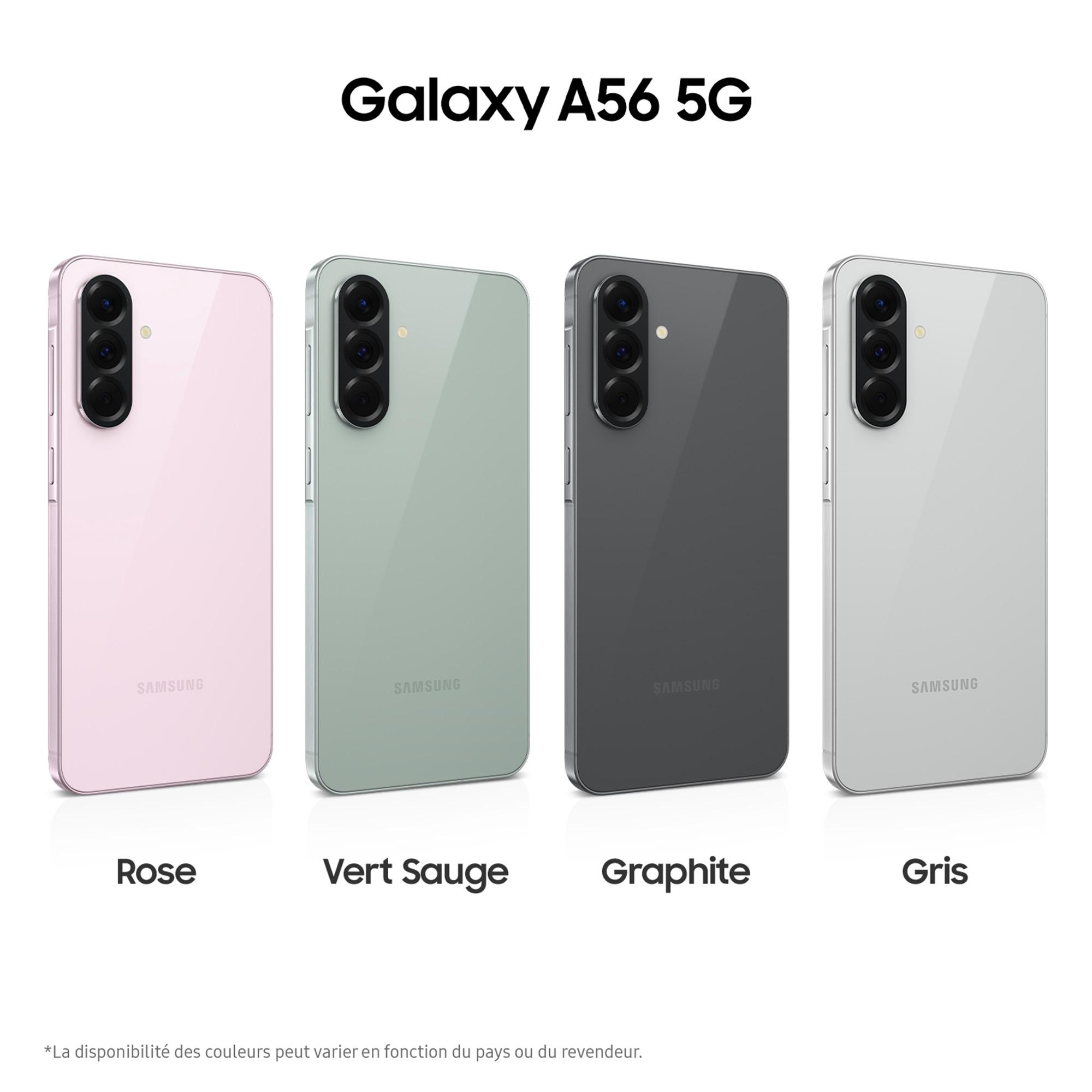 Voir la diapositive 2 : SAMSUNG Galaxy A56 5G AI Smartphone 128Go - Gris