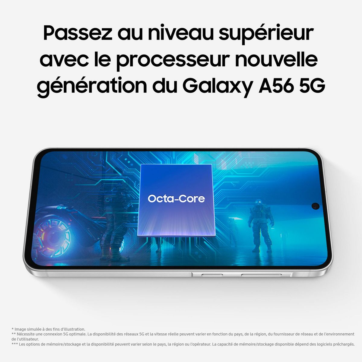 SAMSUNG Galaxy A56 5G AI Smartphone 128Go - Gris