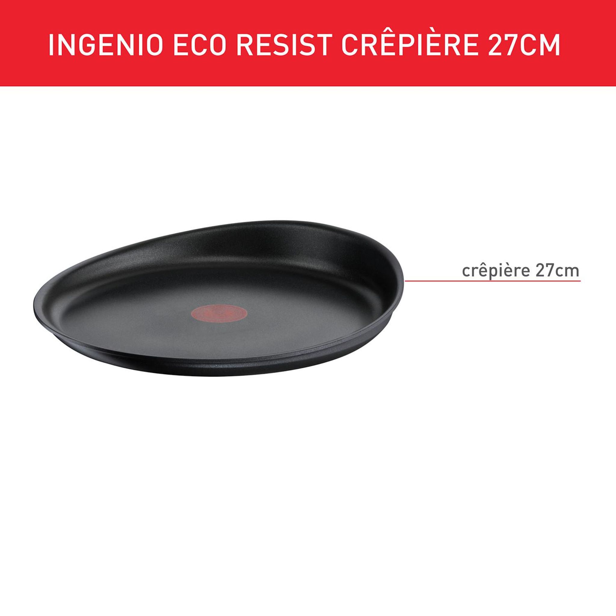 Voir la diapositive 3 : TEFAL Crêpière 27 cm tous feux dont induction INGENIO ECO RESIST