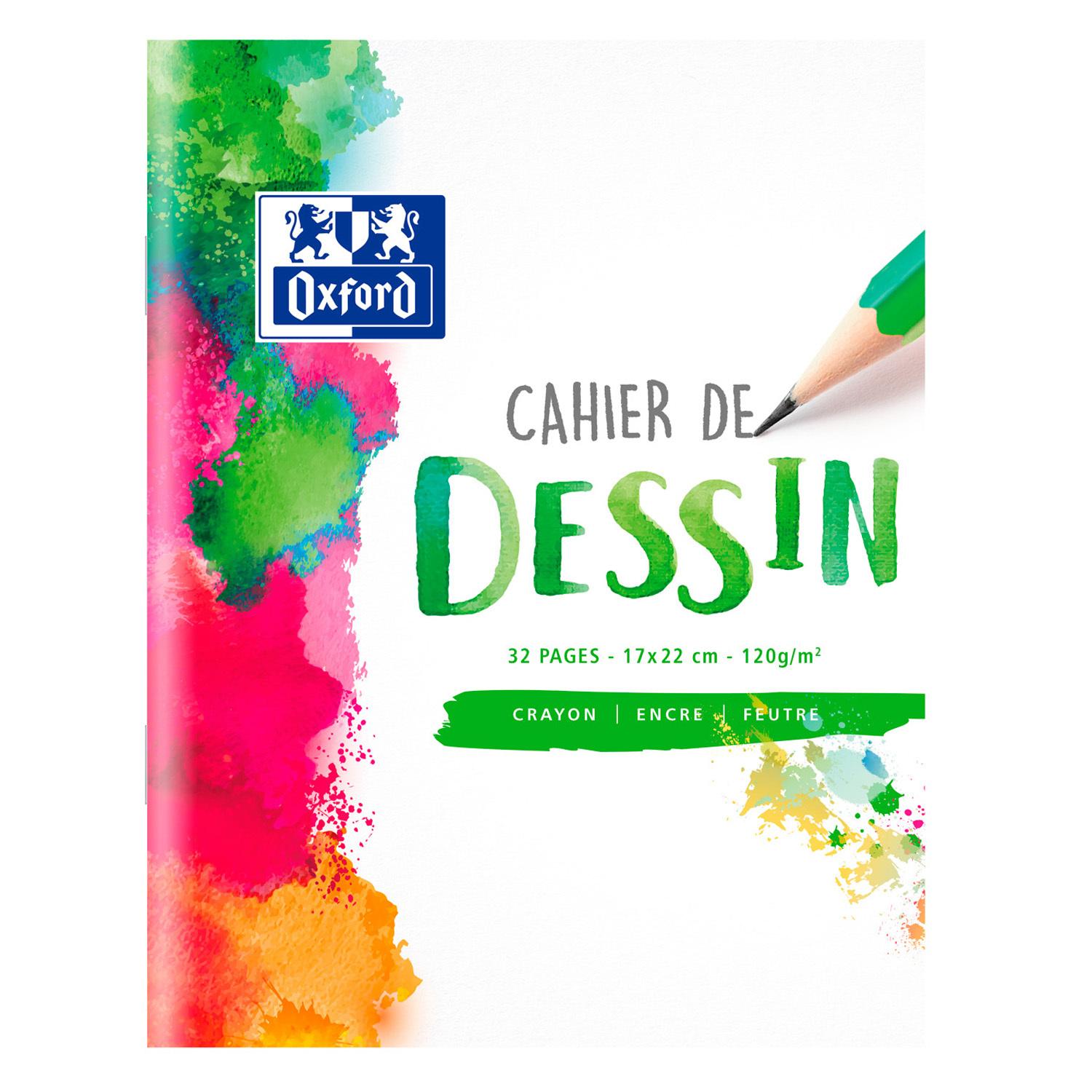 HAMELIN Cahier de dessin Oxford 17x22cm 32 pages Blanc Uni School