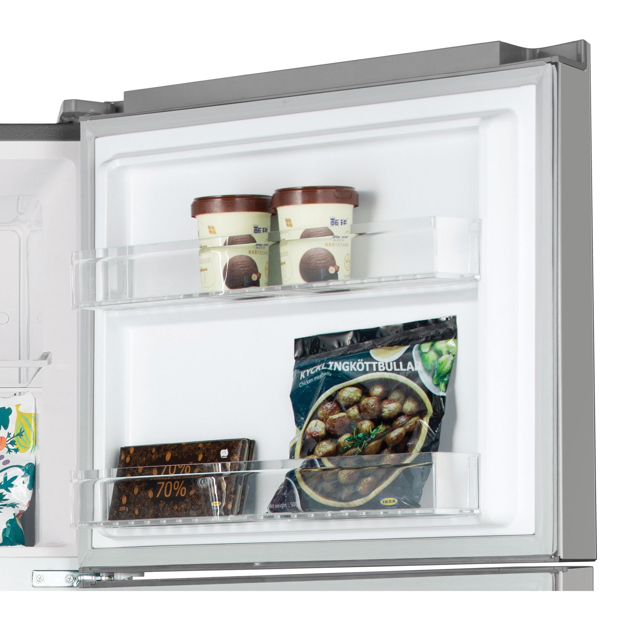 Voir la diapositive 6 : CANDY Réfrigérateur CDG5T717ES - Gris