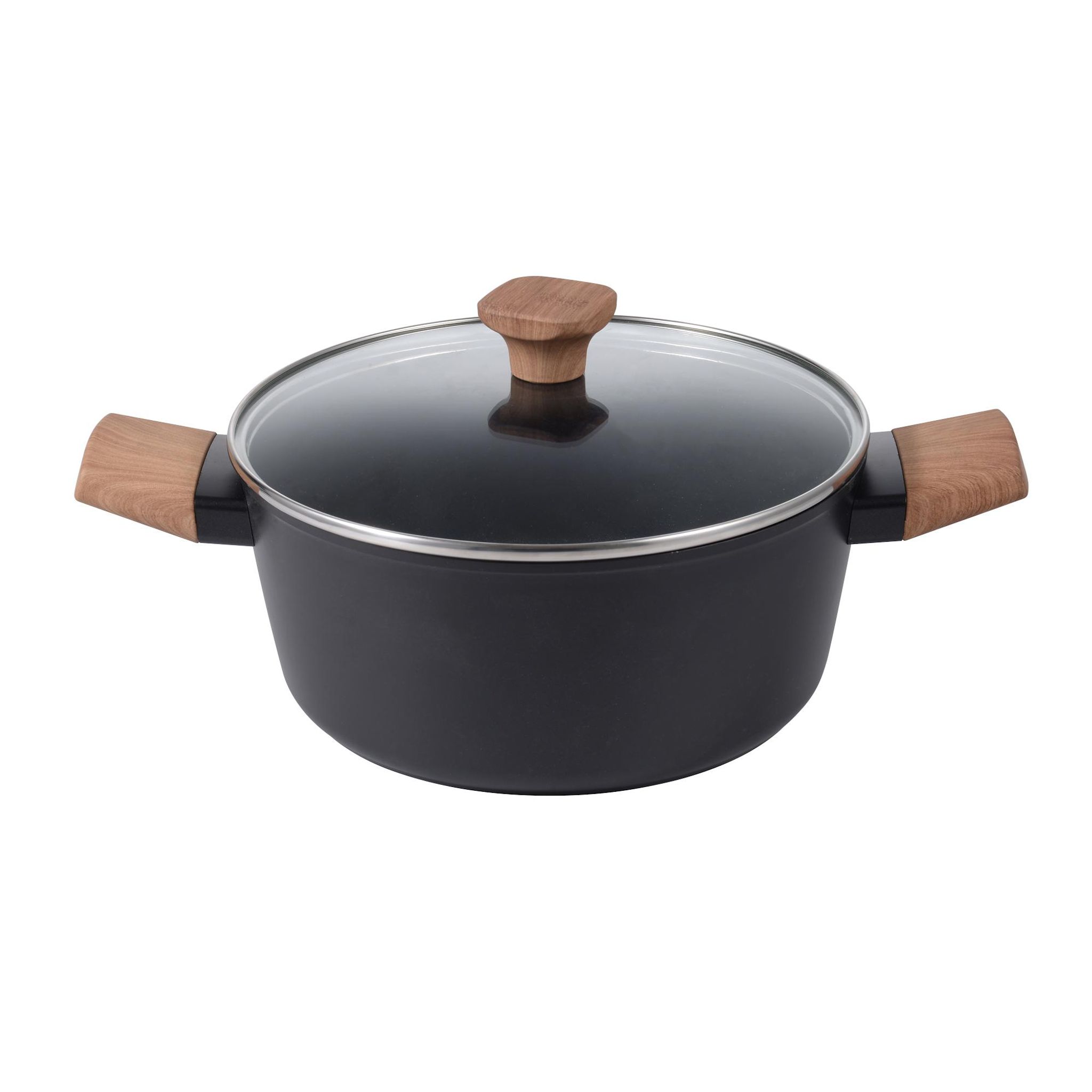 KITCHENCOOK Faitout 24 cm aluminium forgé avec couvercle tous feux dont induction