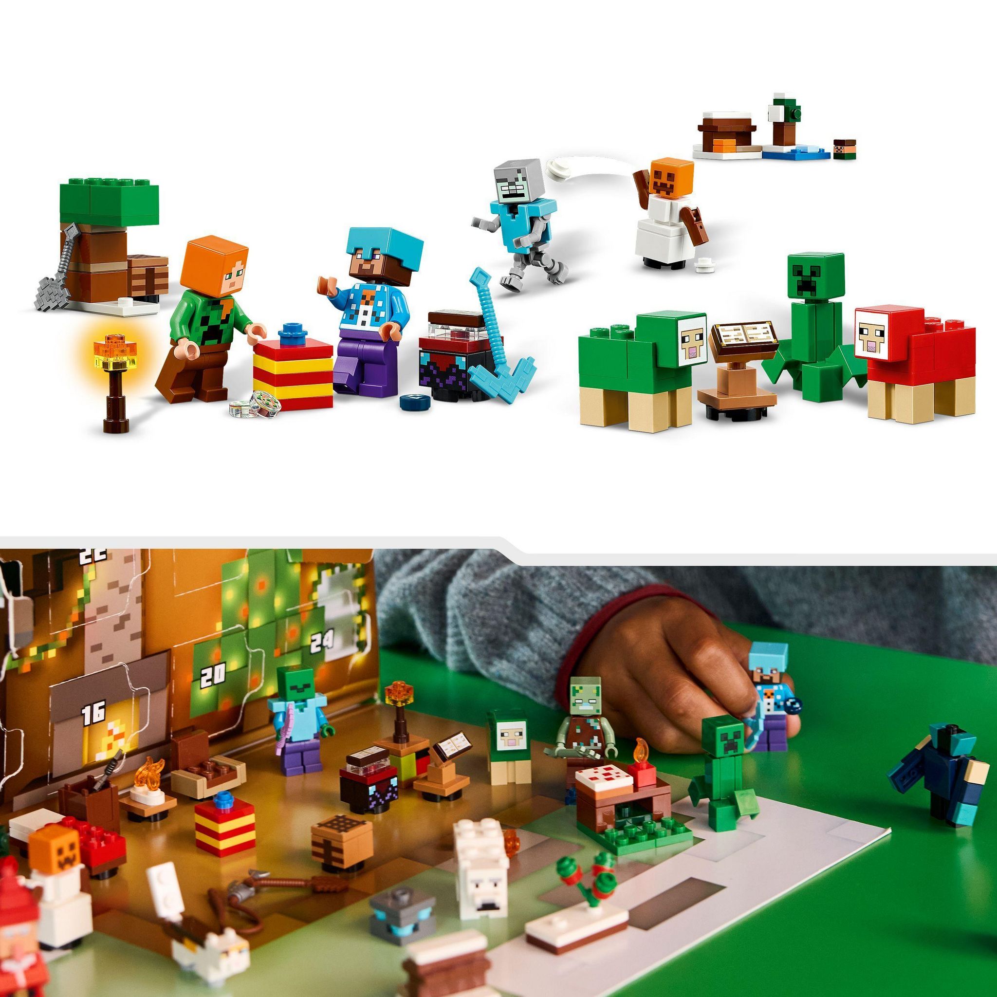 Voir la diapositive 5 : LEGO Calendrier de L'avant Minecraft 2025 21280