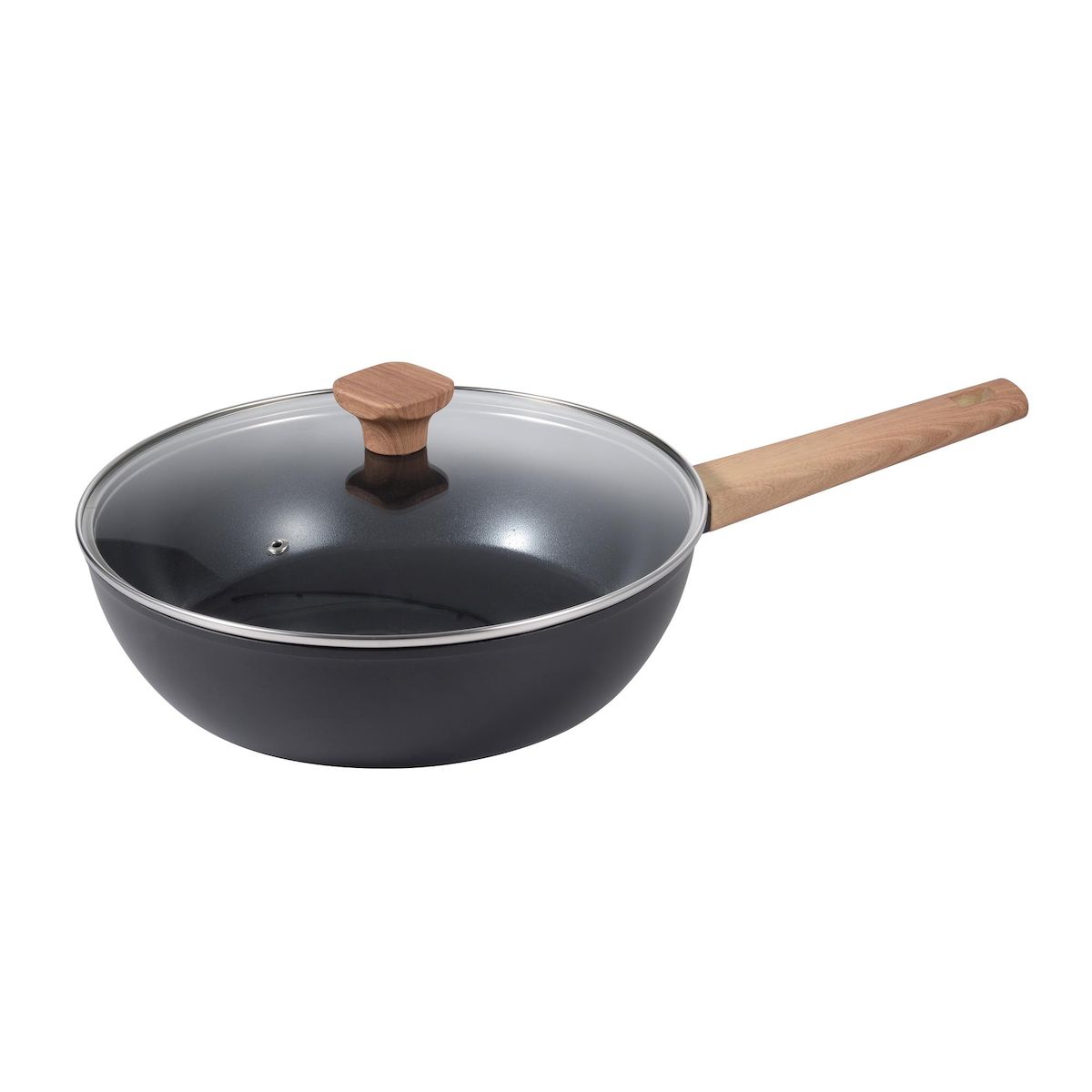 KITCHENCOOK Sauteuse 24 cm aluminium forgé avec couvercle tous feux dont induction