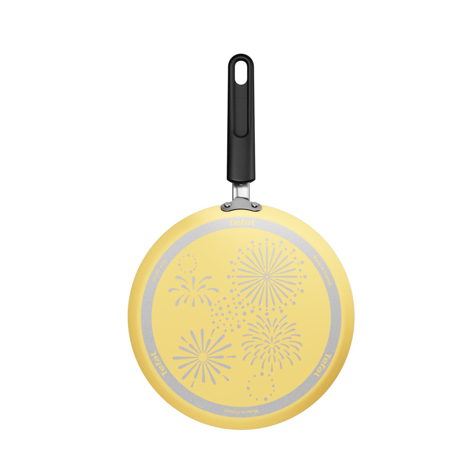 Voir la diapositive 2 : TEFAL Crêpière 25 cm jaune tous feux sauf induction